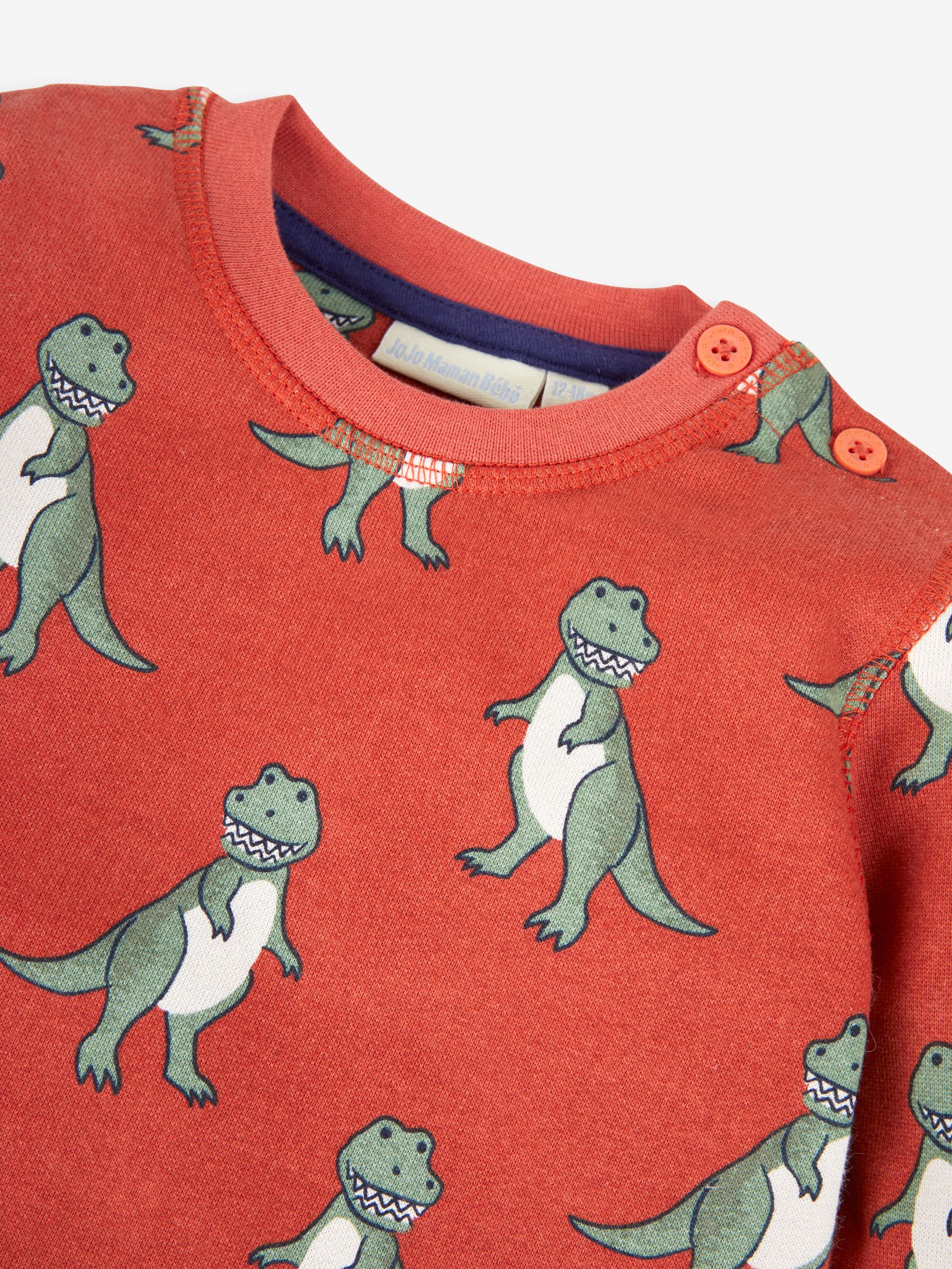 Rust Orange TRex Printed Sweatshirt - Image 2 of 2