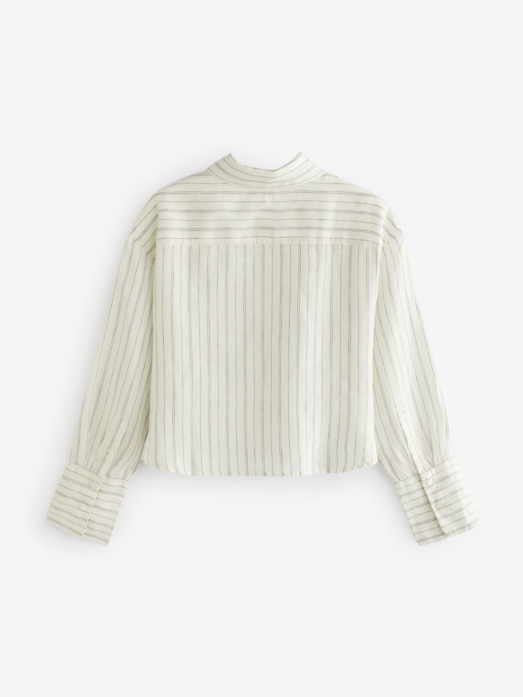 Banana Republic Beige The Boxy Crop Linen Shirt - Image 3 of 4