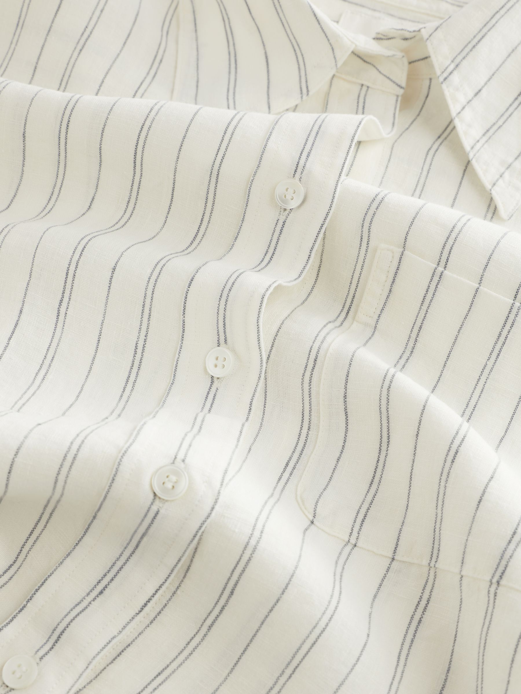 Banana Republic Beige The Boxy Crop Linen Shirt - Image 4 of 4