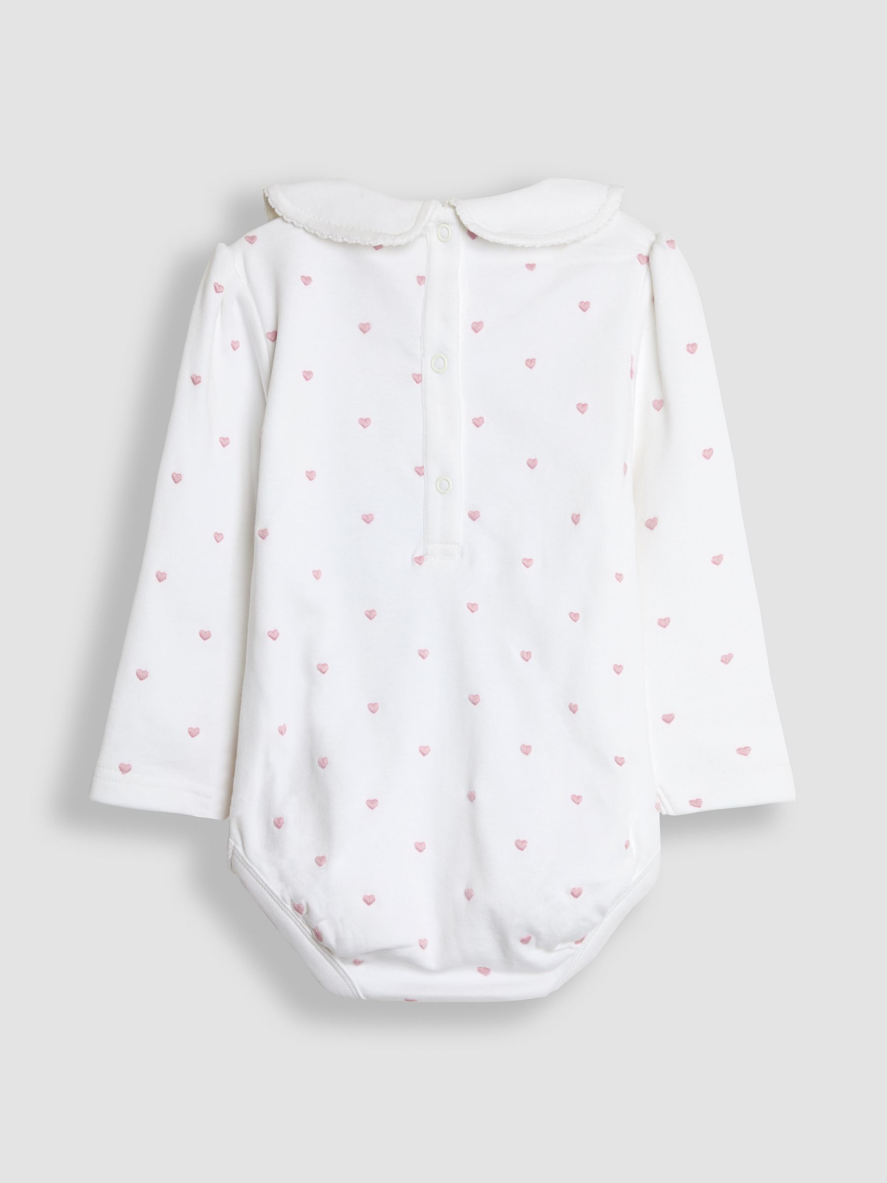 White Heart Embroidered Peter Pan Bodysuit - Image 2 of 3