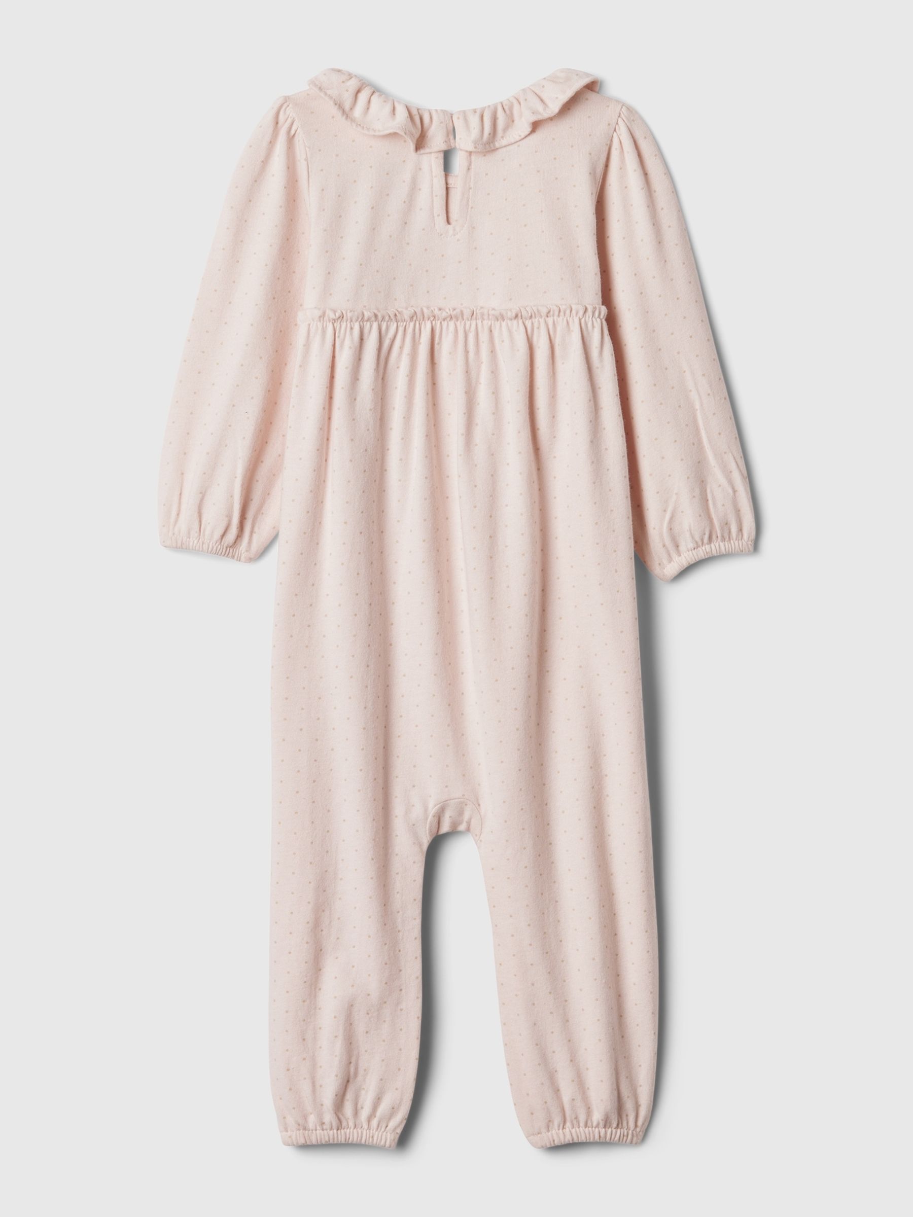 Pink Organic Cotton Ruffle Sleepsuit (Newborn-24mths) - Image 2 of 2