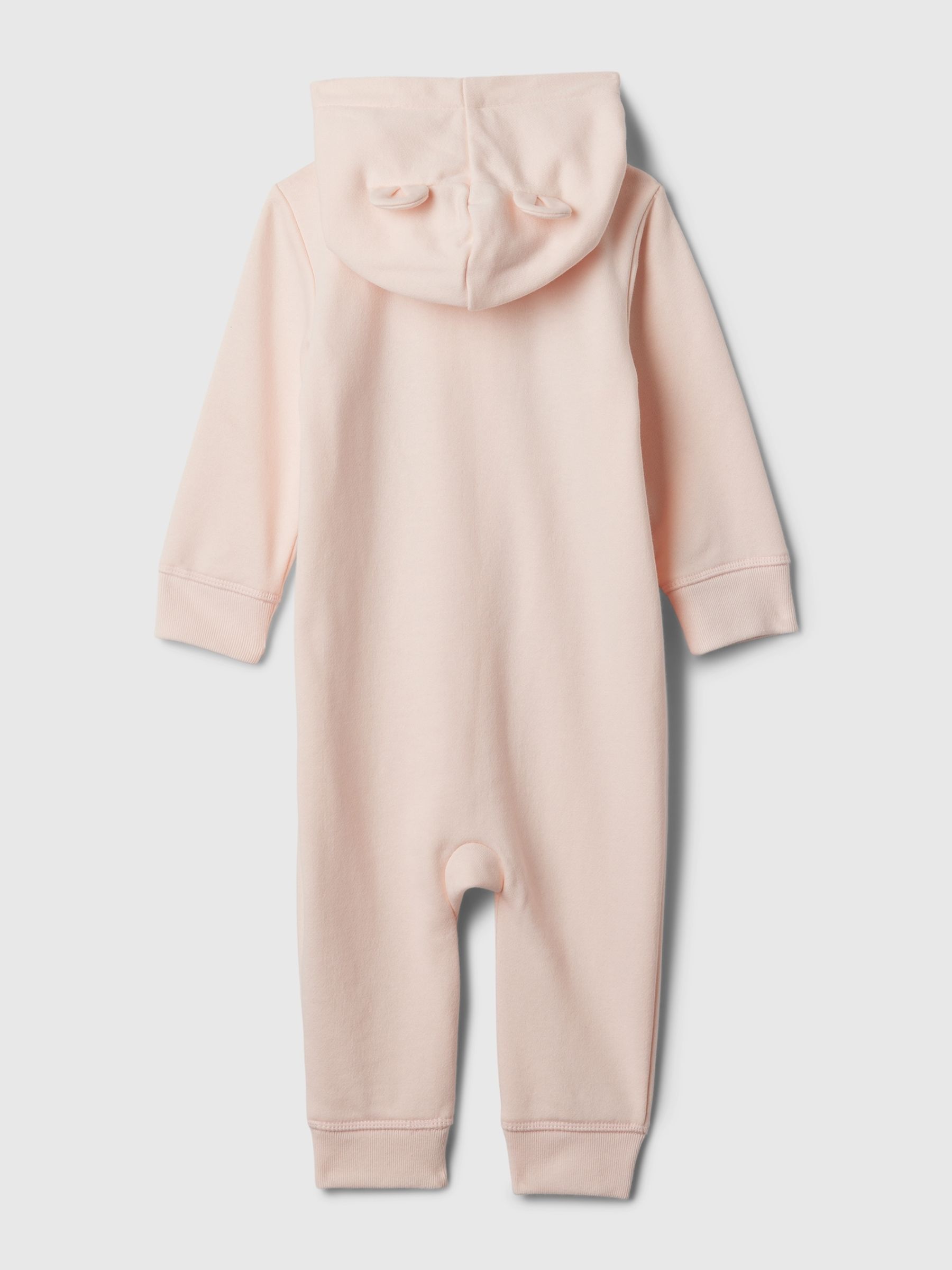 Pink Logo Zip Up Long Sleeve Sleepsuit (Newborn-24mths) - Image 2 of 3