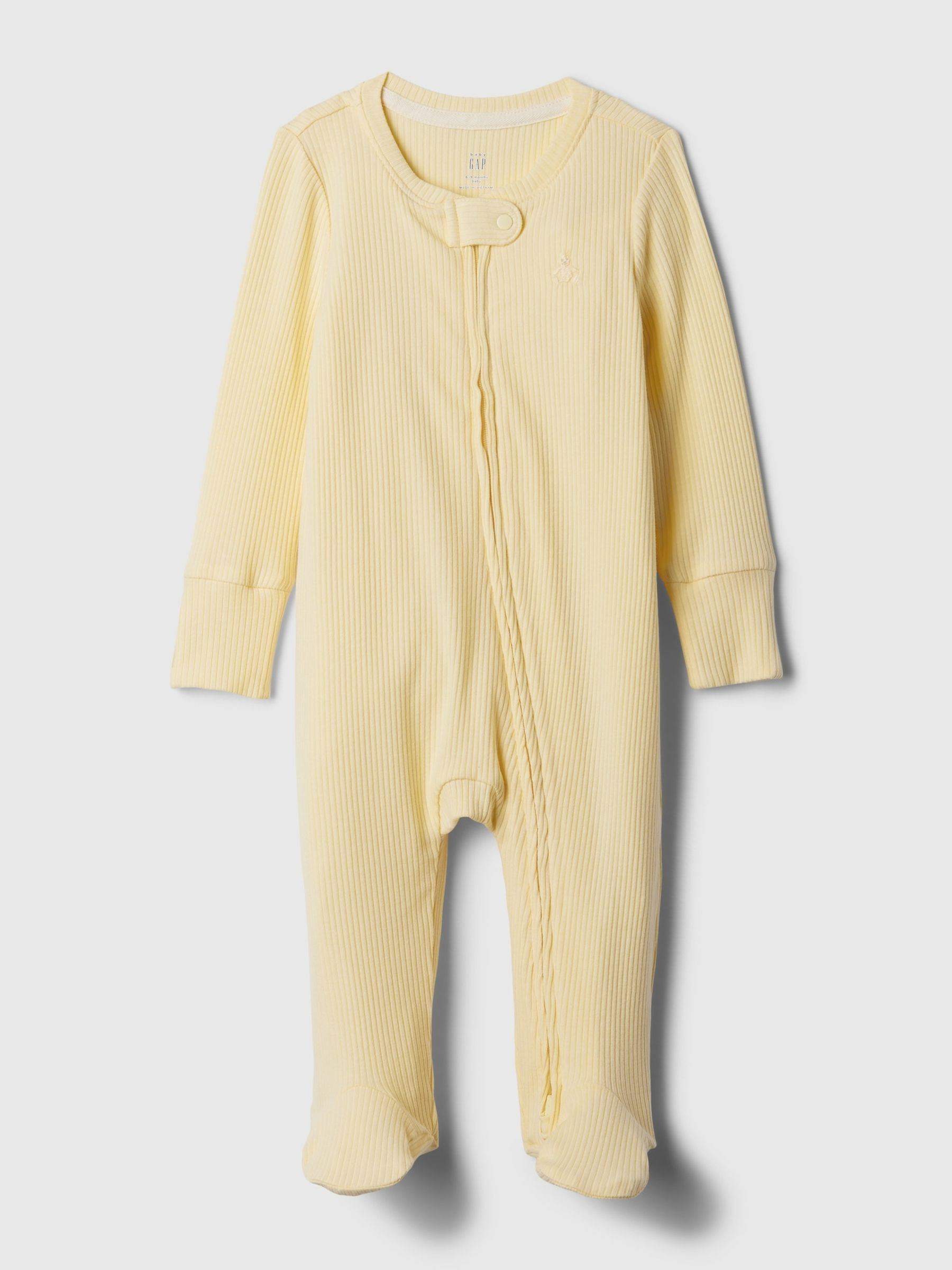Yellow First Favourites Long Sleeve Sleepsuit (Newborn-9mths) - Image 1 of 1