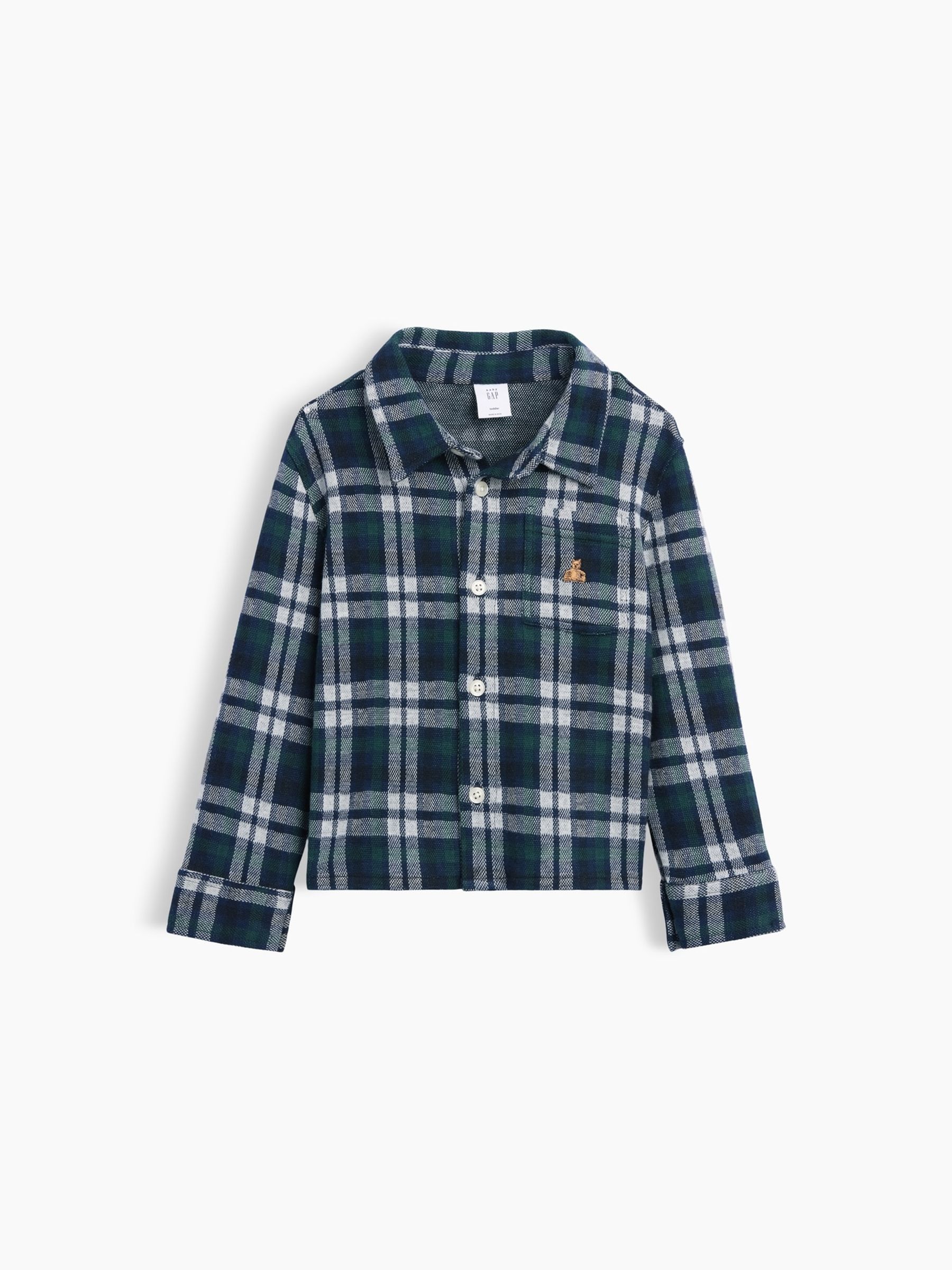 Blue Knit Jersey Check Shirt - Image 2 of 3