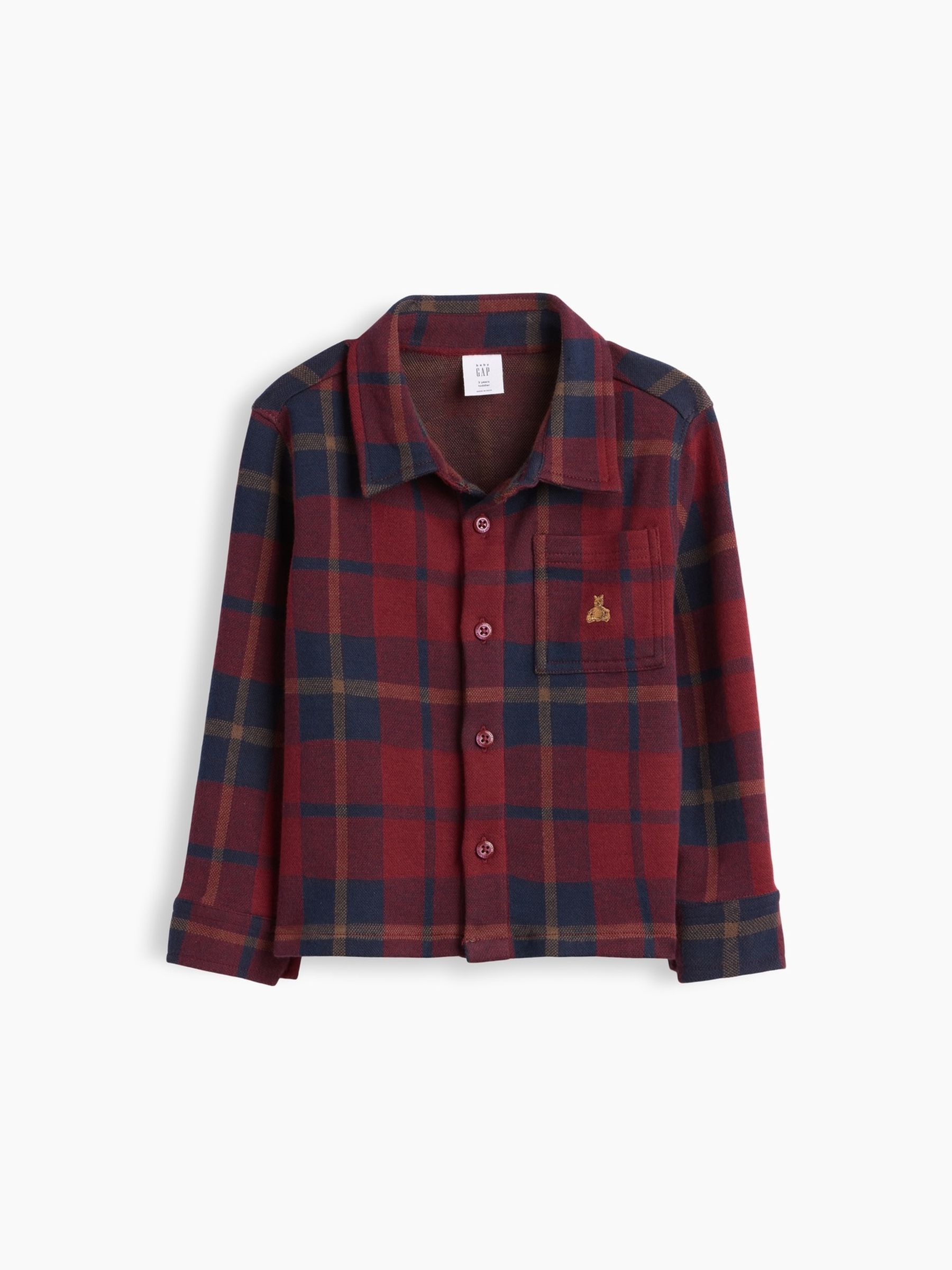 Red Knit Jersey Check Shirt - Image 2 of 3
