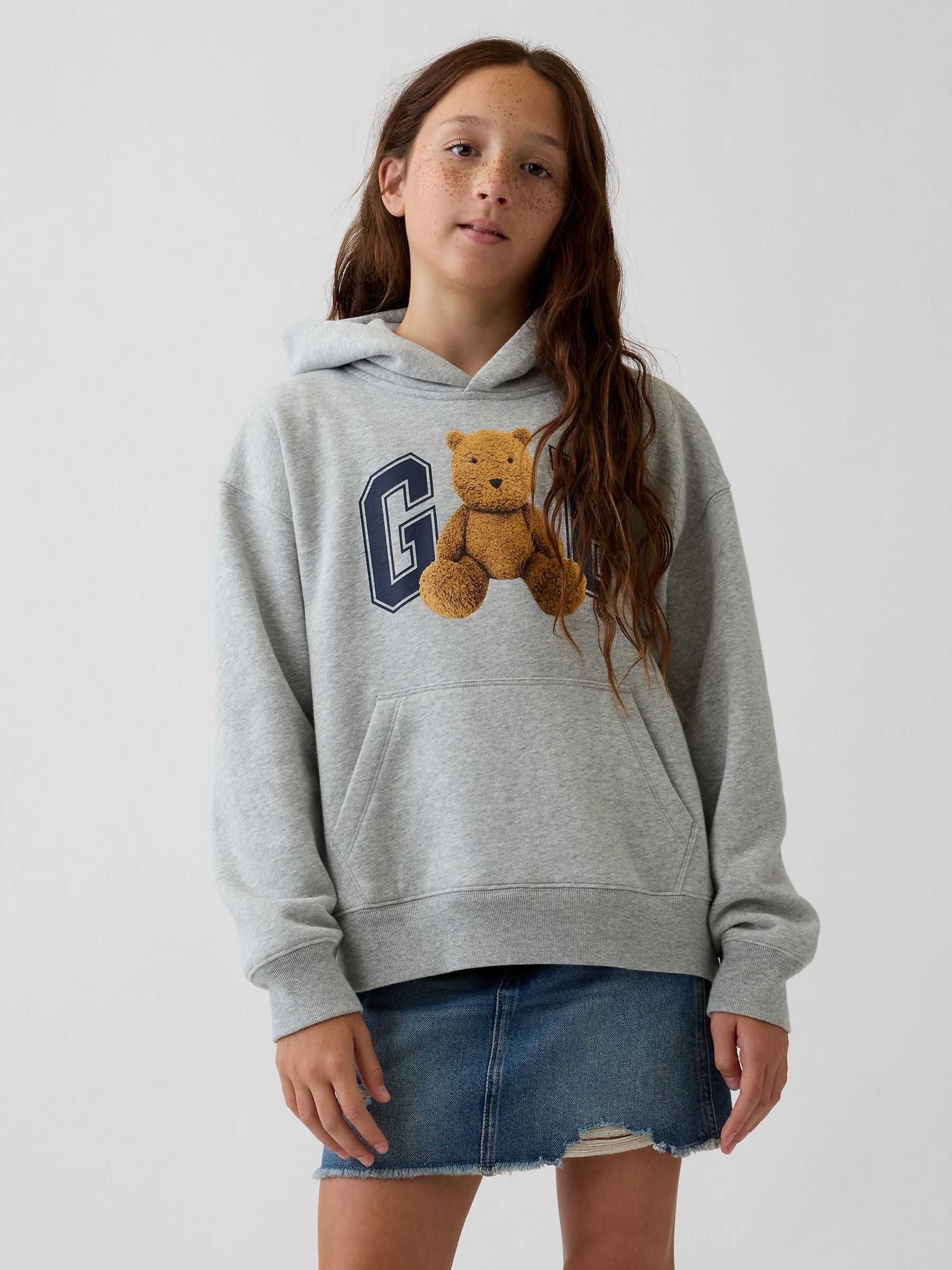 Grey Vintage Soft Brannan Bear Logo Hoodie - Image 2 of 5