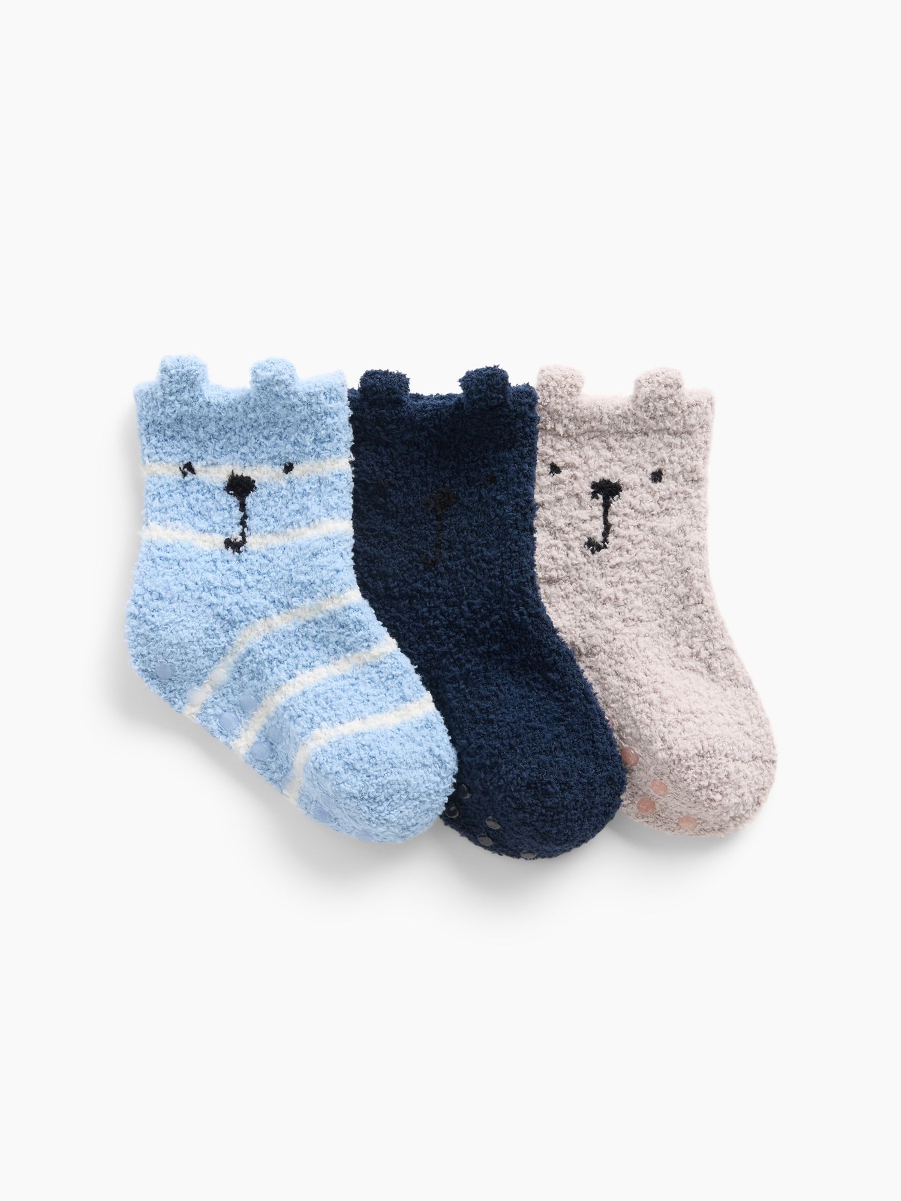 Blue Cosy Bear Socks (3-Pack) - Image 1 of 2