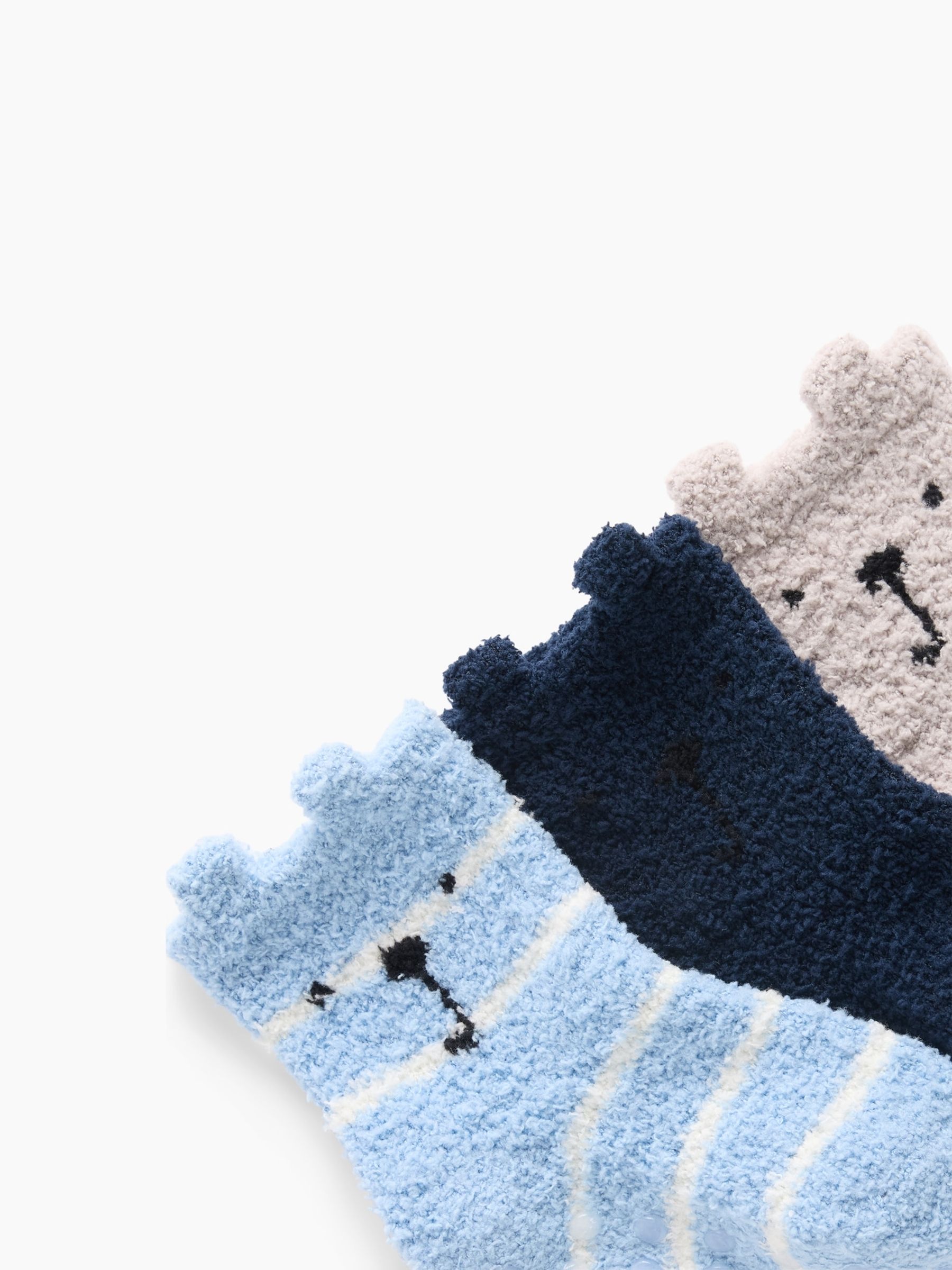 Blue Cosy Bear Socks (3-Pack) - Image 2 of 2