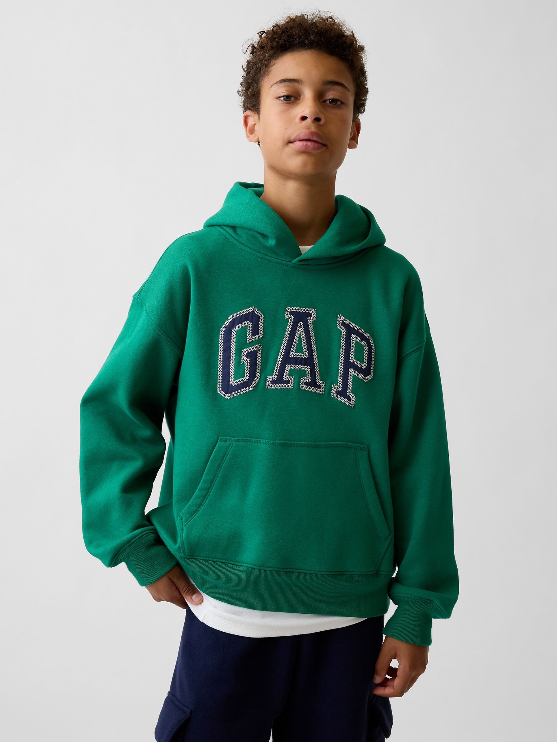 Green Vintage Soft Relaxed Logo Hoodie - Image 1 of 7