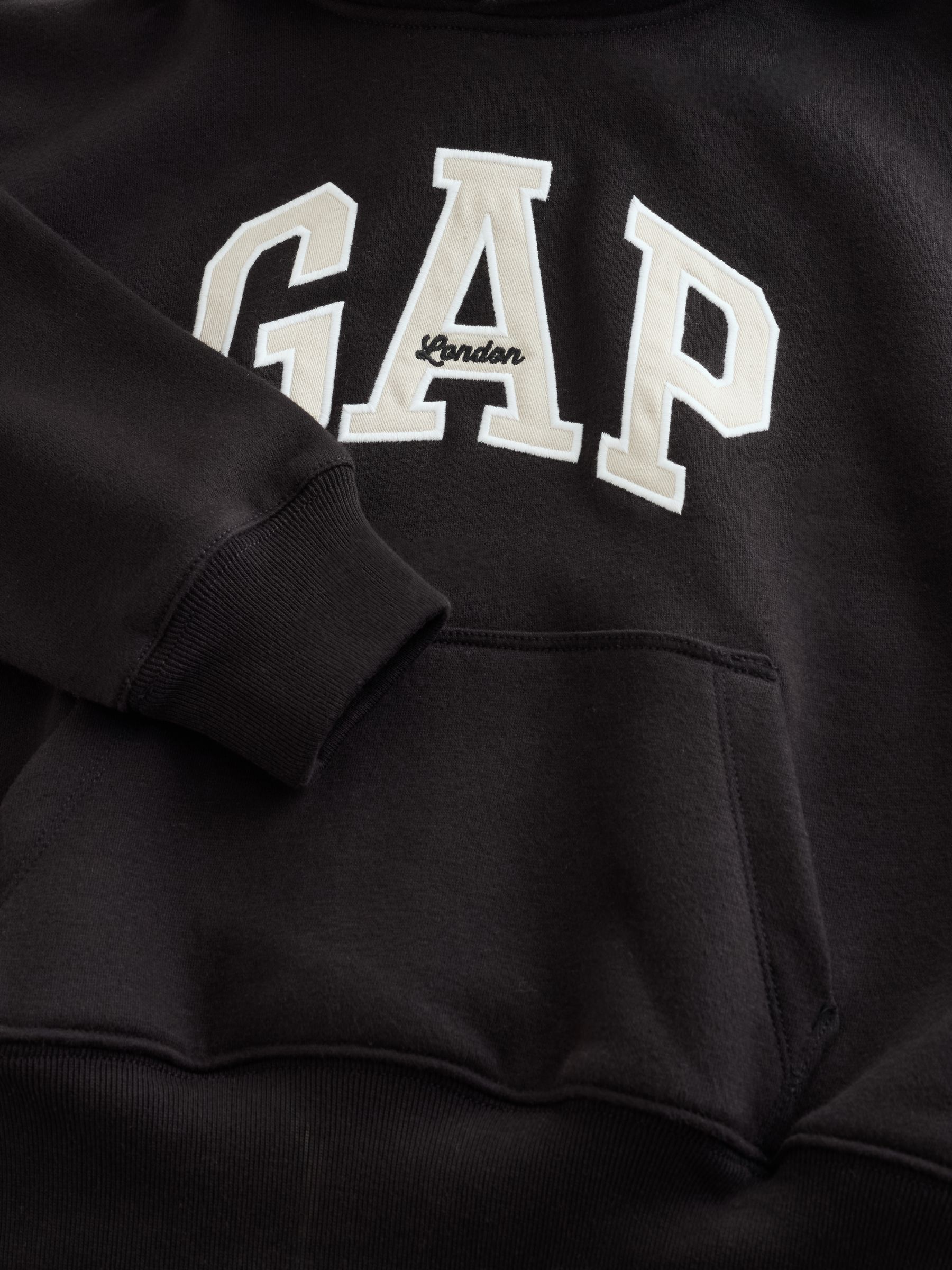 Black London Arch Logo Hoodie - Image 3 of 4