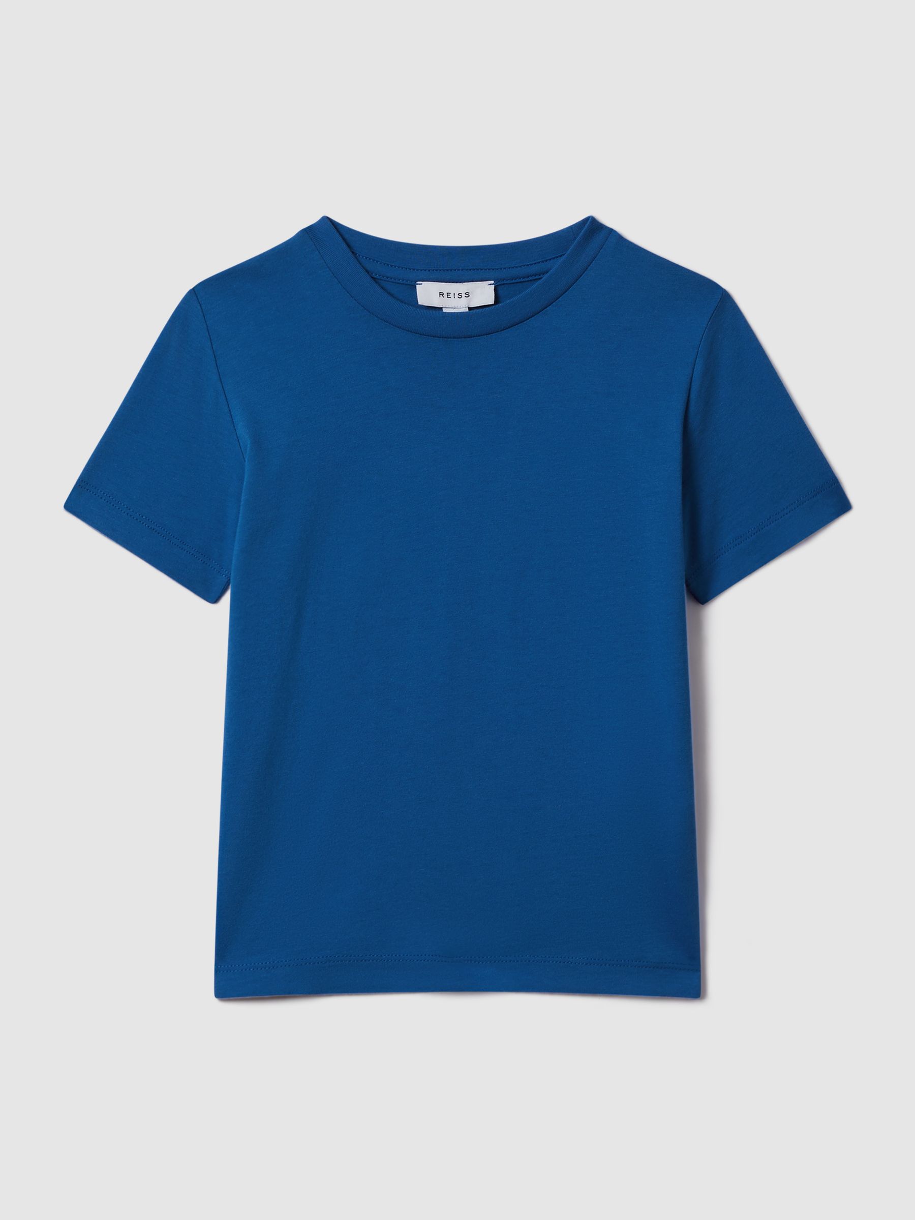Crew Neck T-Shirt in Lapis Blue - Image 1 of 7
