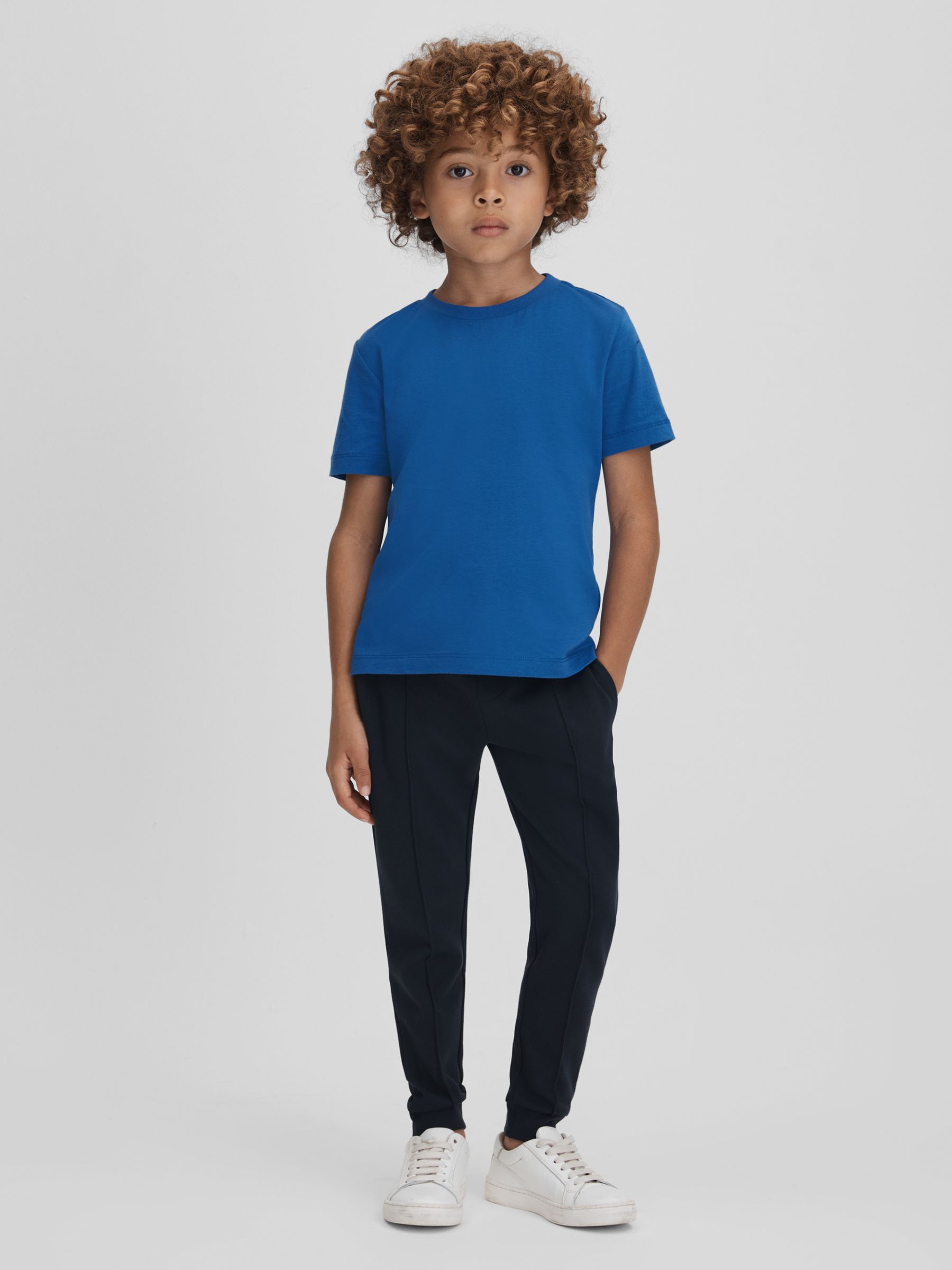 Crew Neck T-Shirt in Lapis Blue - Image 3 of 7