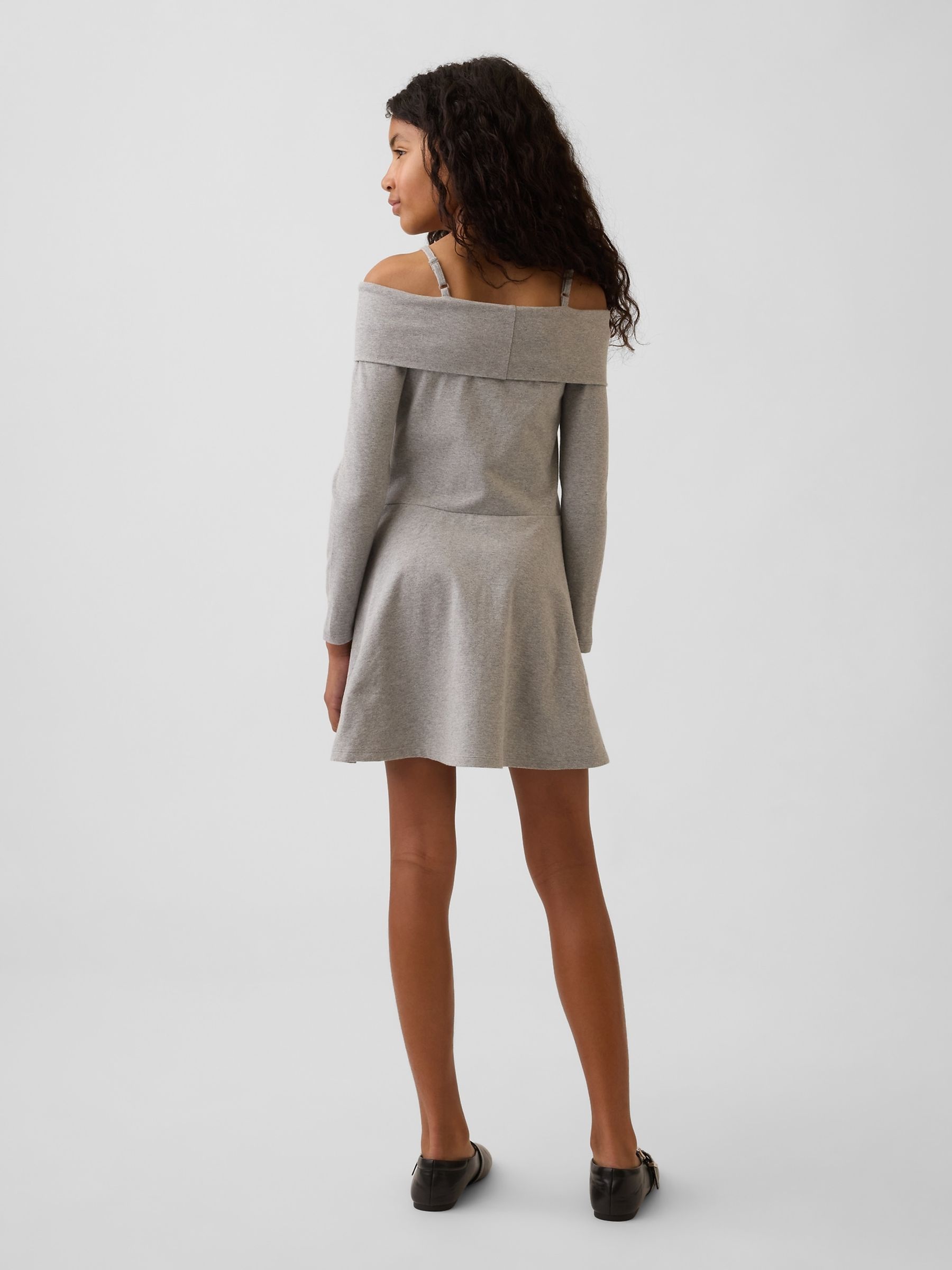Grey Jersey Off-Shoulder Dress - Image 2 of 5