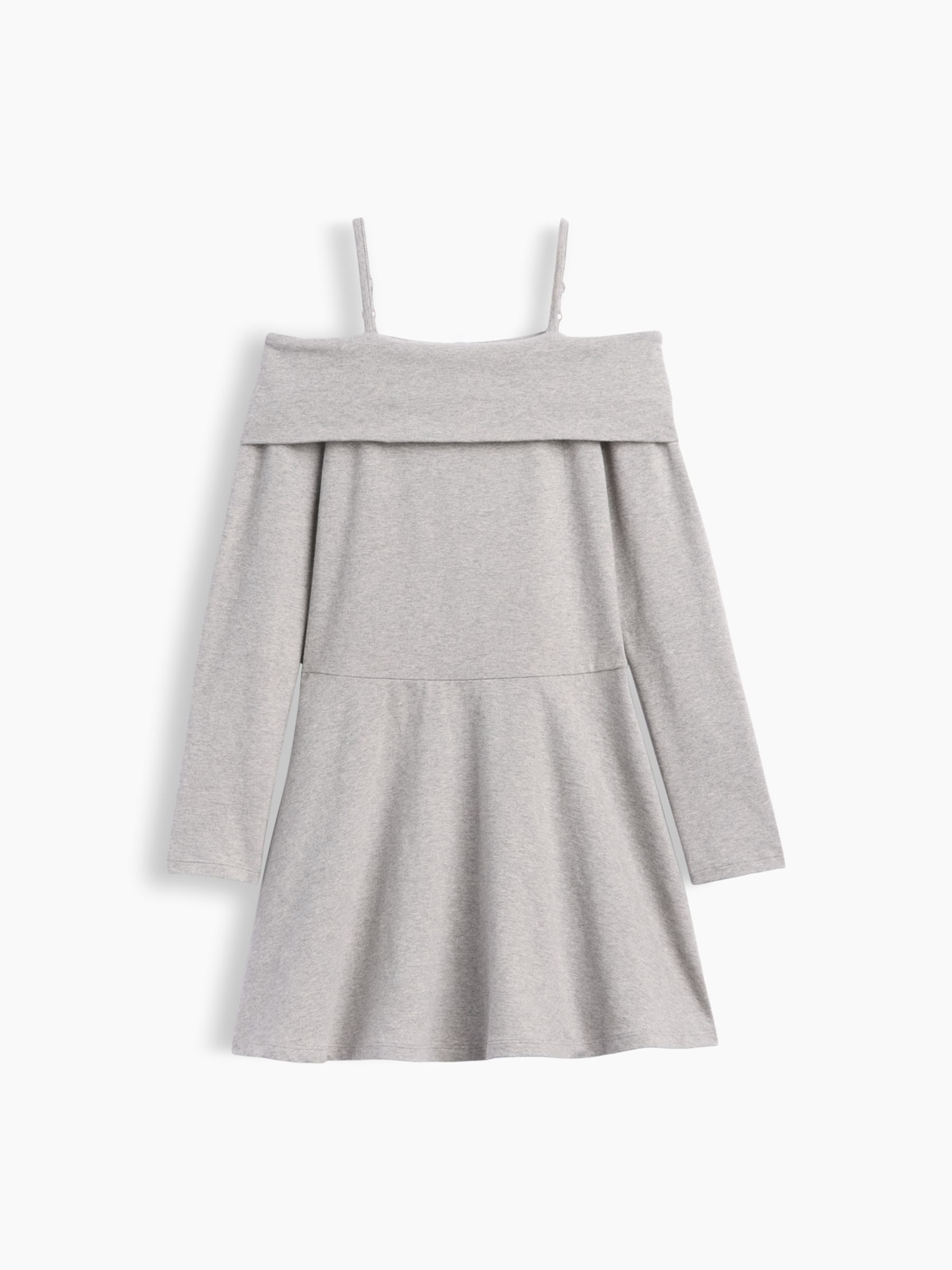 Grey Jersey Off-Shoulder Dress - Image 4 of 5