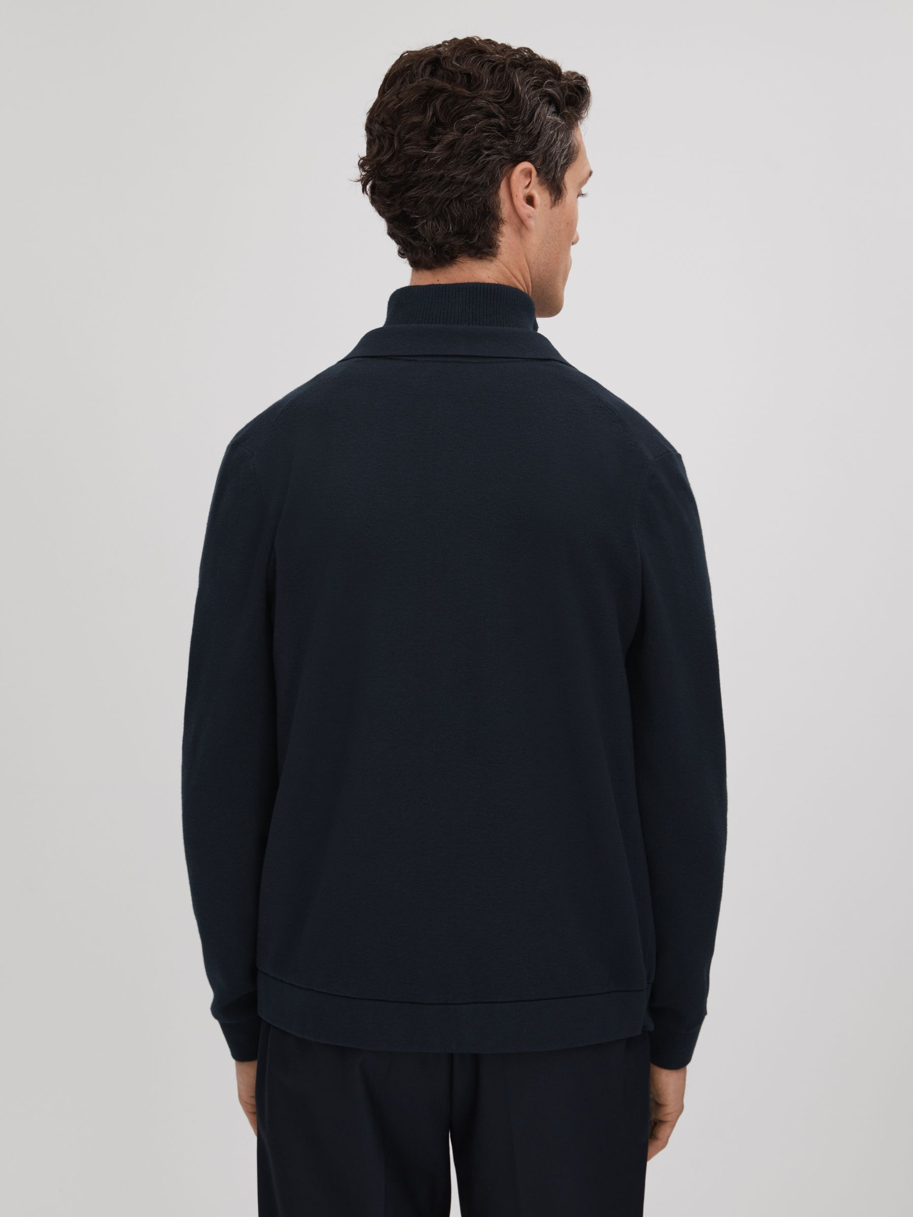Hybrid Funnel Neck Jacket in Navy - Image 5 of 6