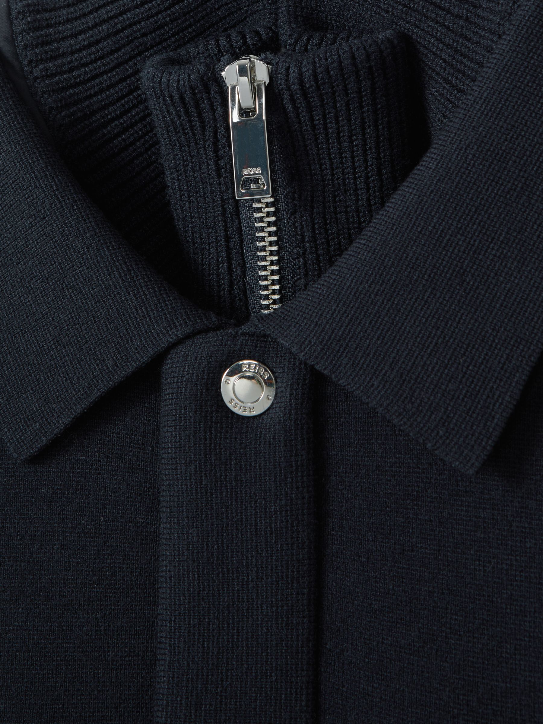 Hybrid Funnel Neck Jacket in Navy - Image 6 of 6