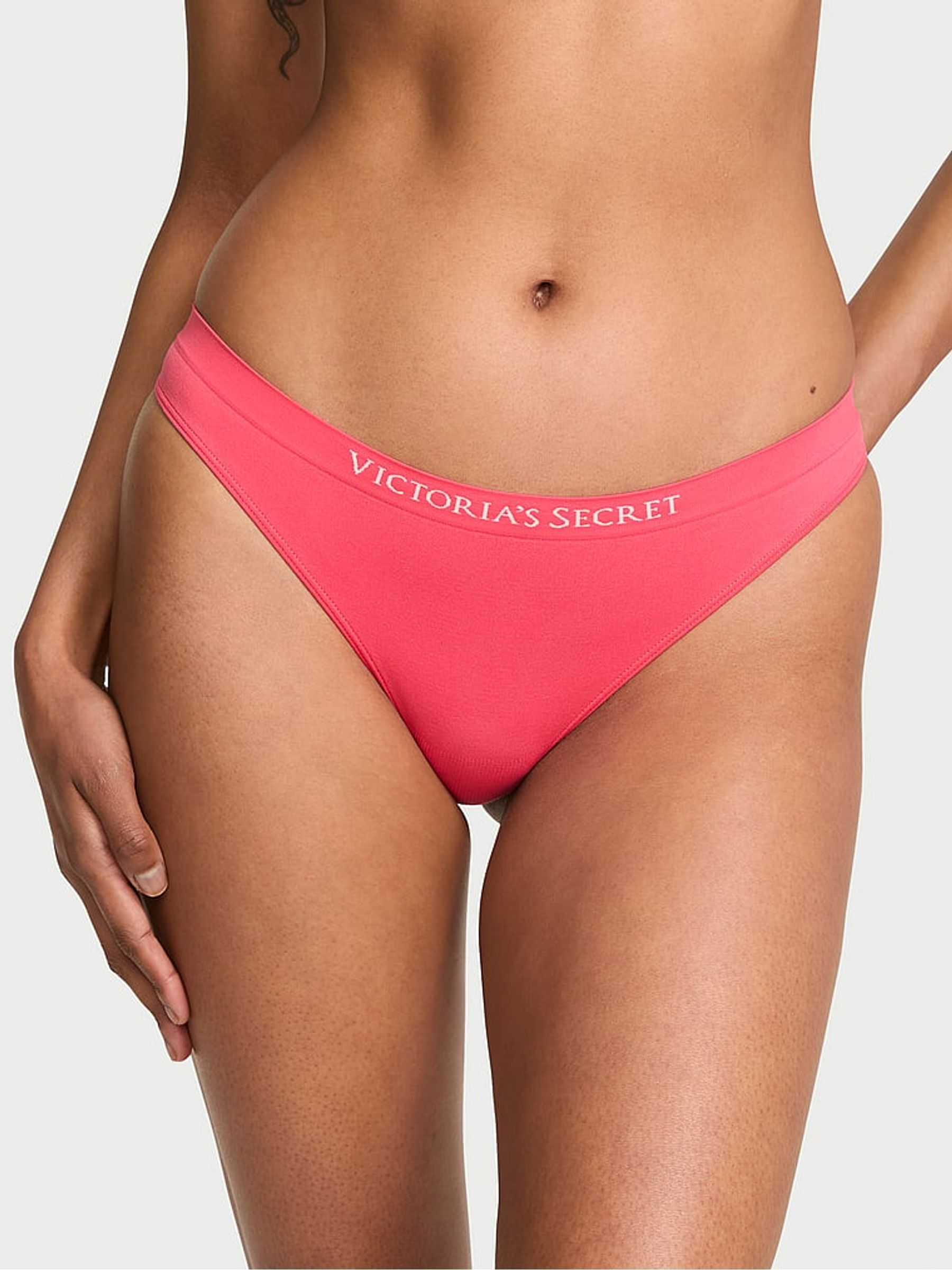 Purple/Pink/Green Thong 5 Pack Knickers - Image 2 of 3