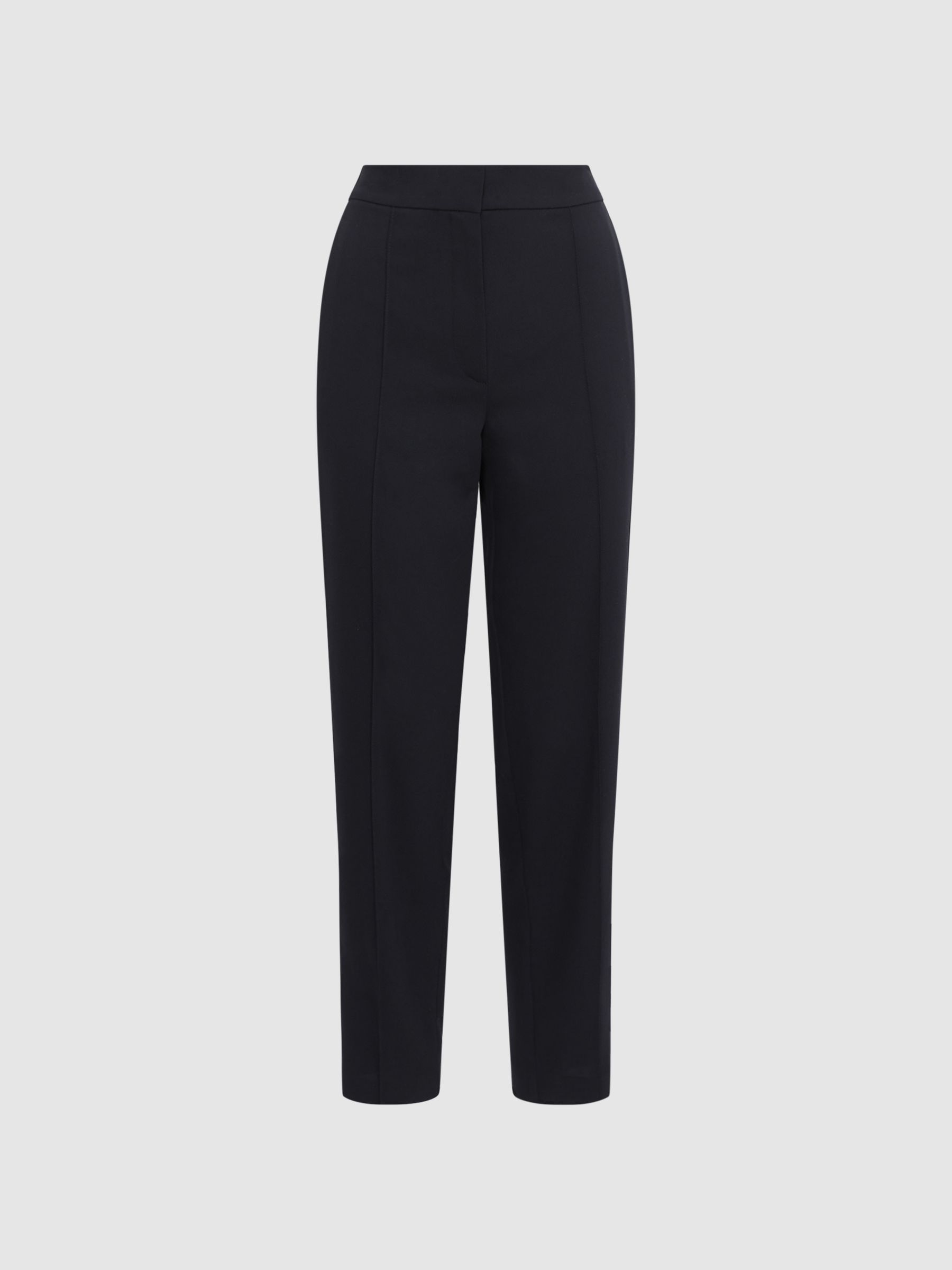 Reiss Tapered Fit Side Stripe Trousers in Black | REISS