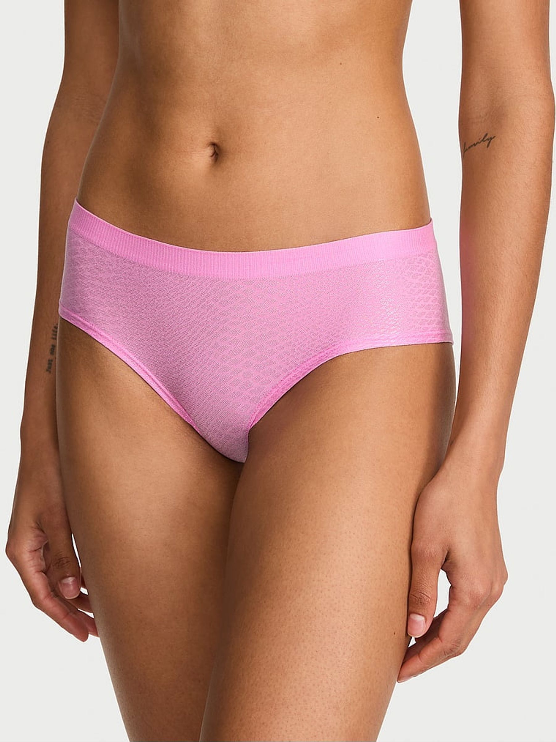 Lilac Shimmer Purple Hipster Snake Jacquard Knickers - Image 1 of 2