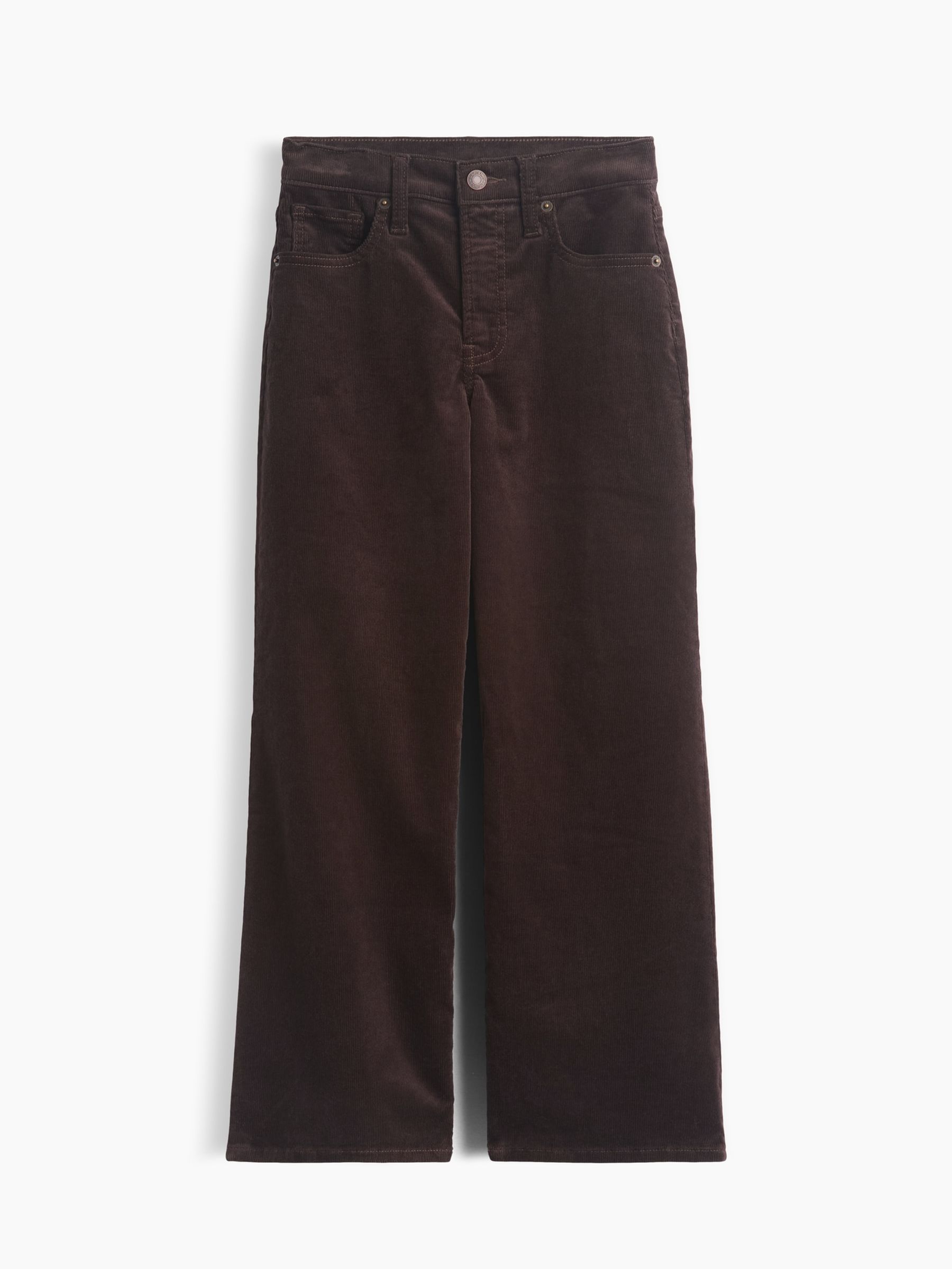 Dark Brown Corduroy Low Rise Corduroy Stride Wide-Leg Jeans - Image 4 of 5