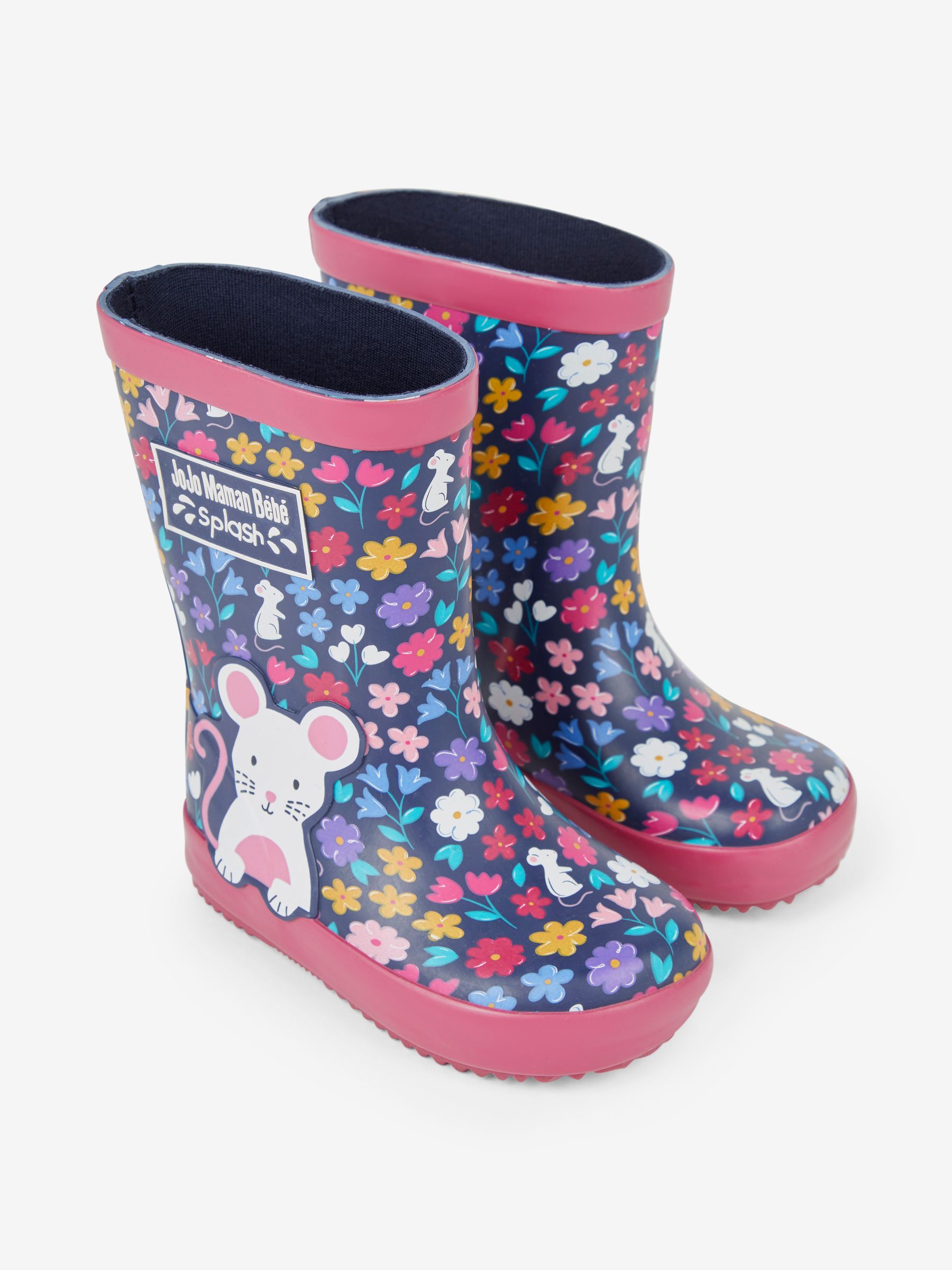 Navy Blue Woodland Mouse Wellies - Image 2 of 6
