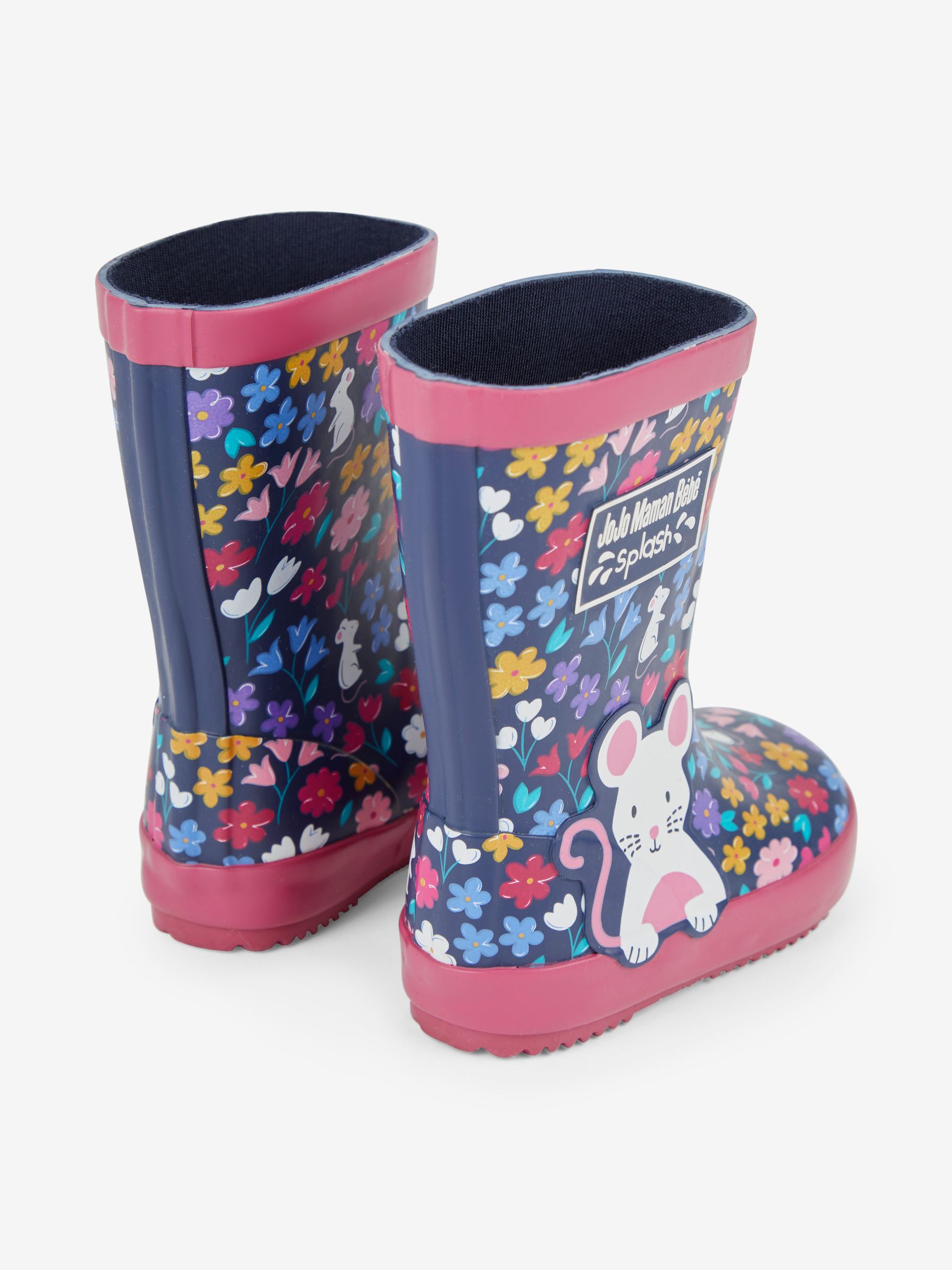 Navy Blue Woodland Mouse Wellies - Image 3 of 6
