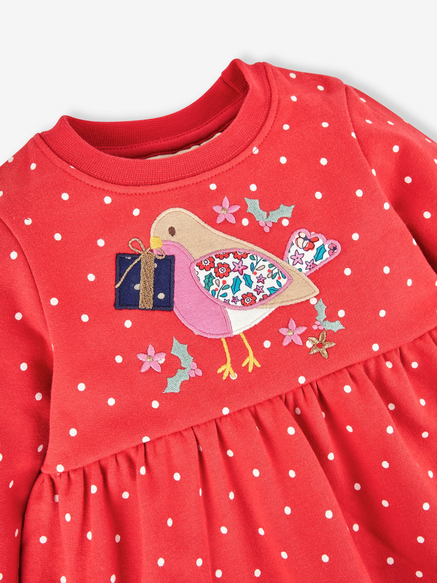 Red Robin Appliqué Dress - Image 2 of 2