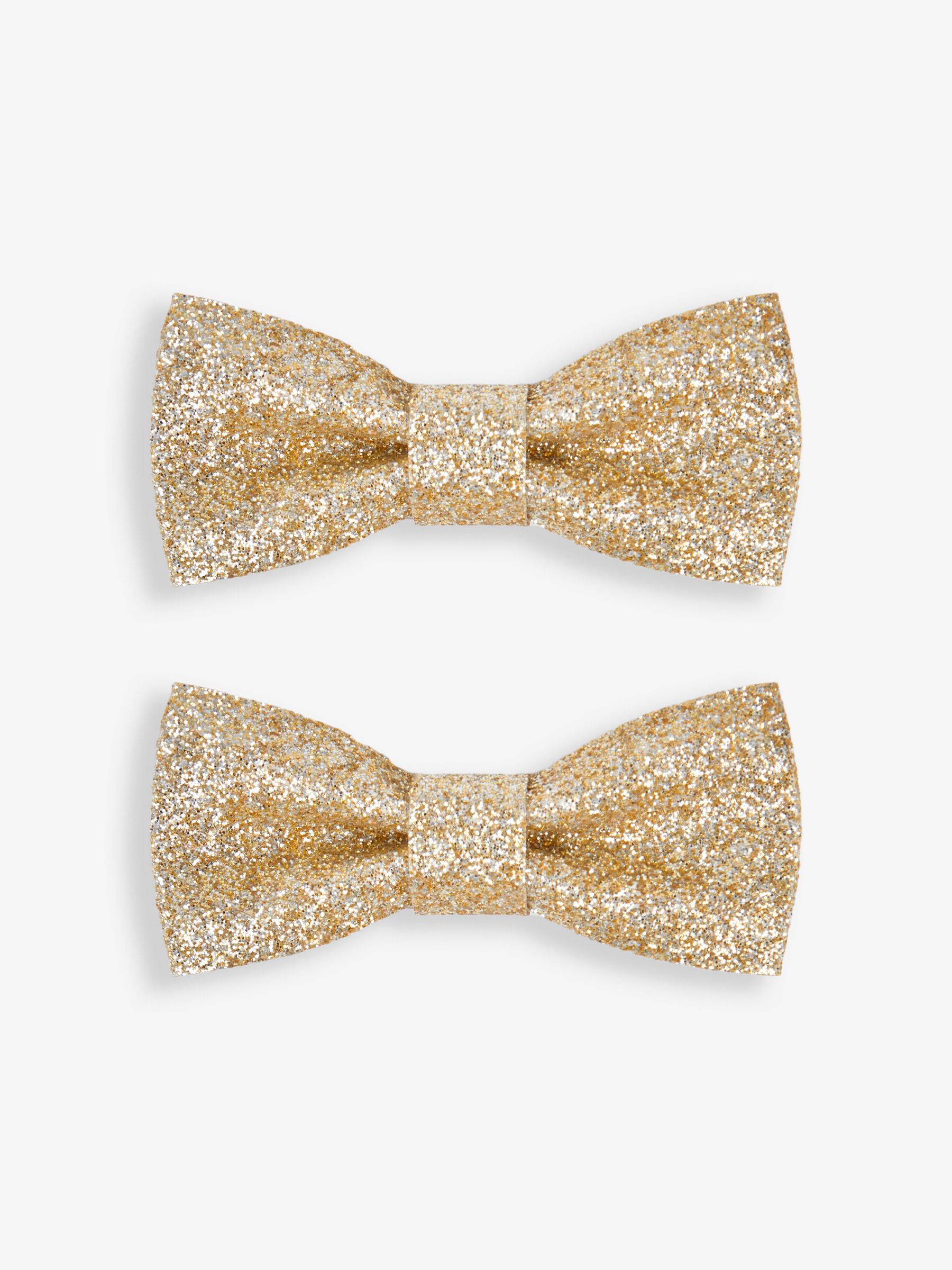 2-Pack Glitter Bows in Gold - Image 1 of 2
