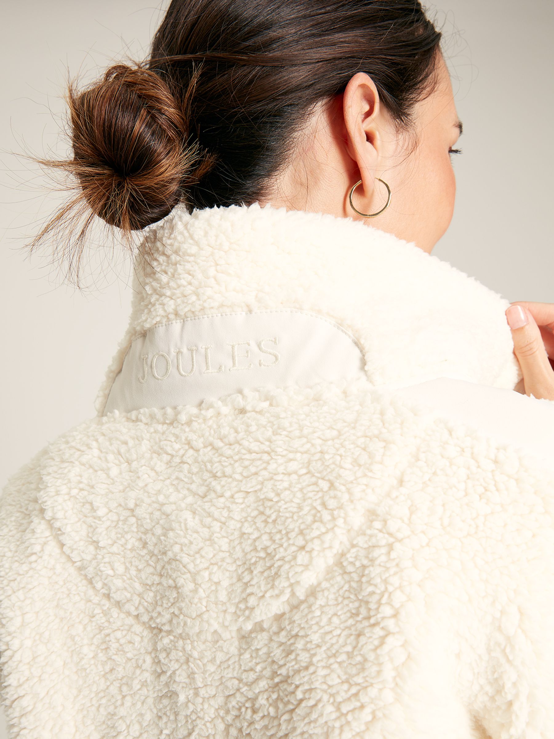 Tilly Cream Half Zip Borg Fleece - Image 5 of 8