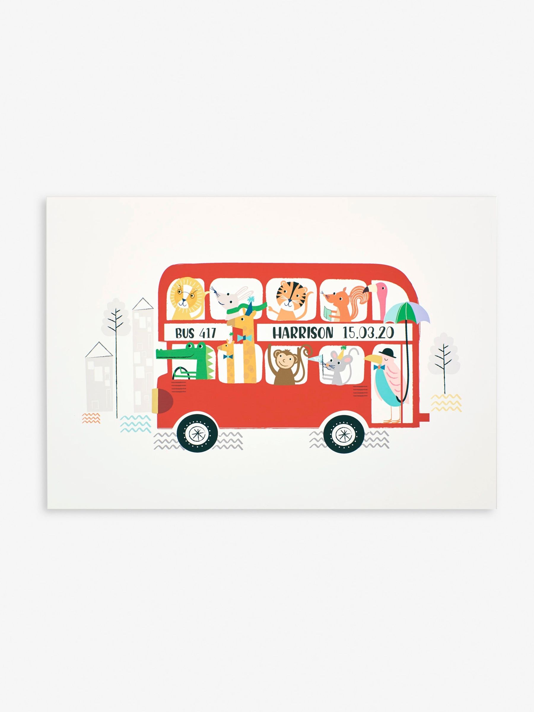 Personalised Bus Print - Image 1 of 1