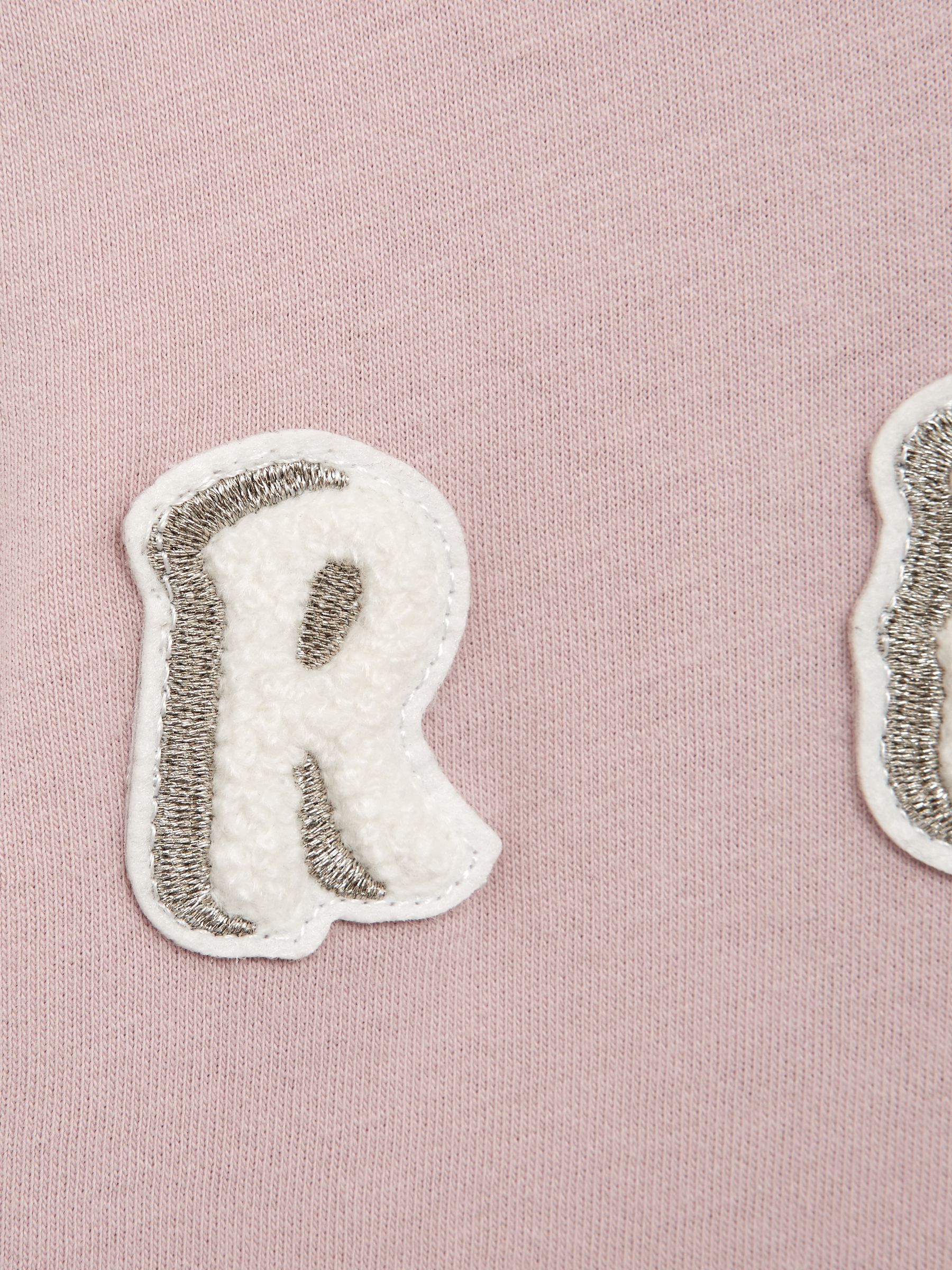 Motif Crew Neck T-Shirt in Pale Pink - Image 6 of 6