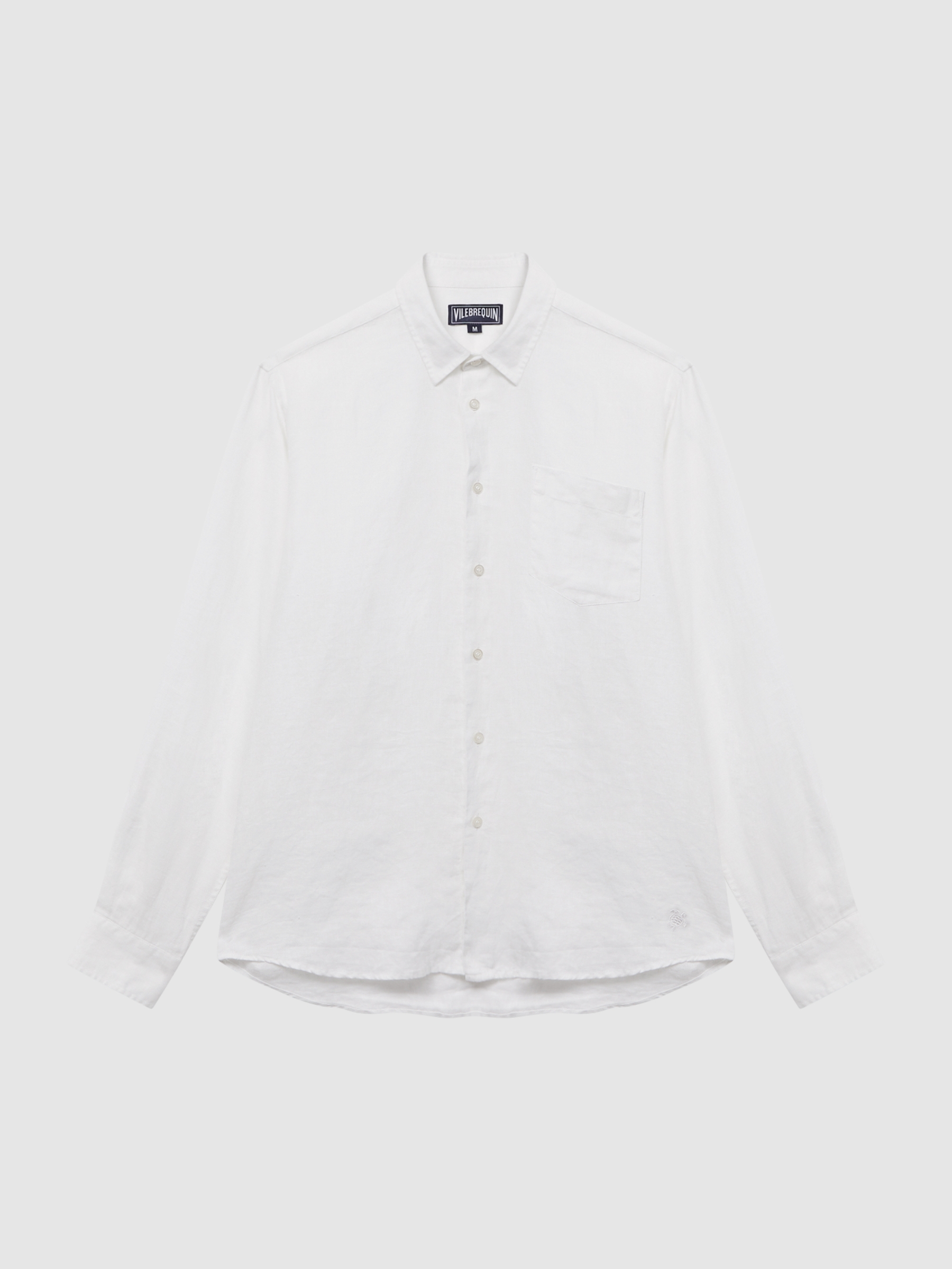 Vilebrequin Linen Shirt in White - Image 2 of 5
