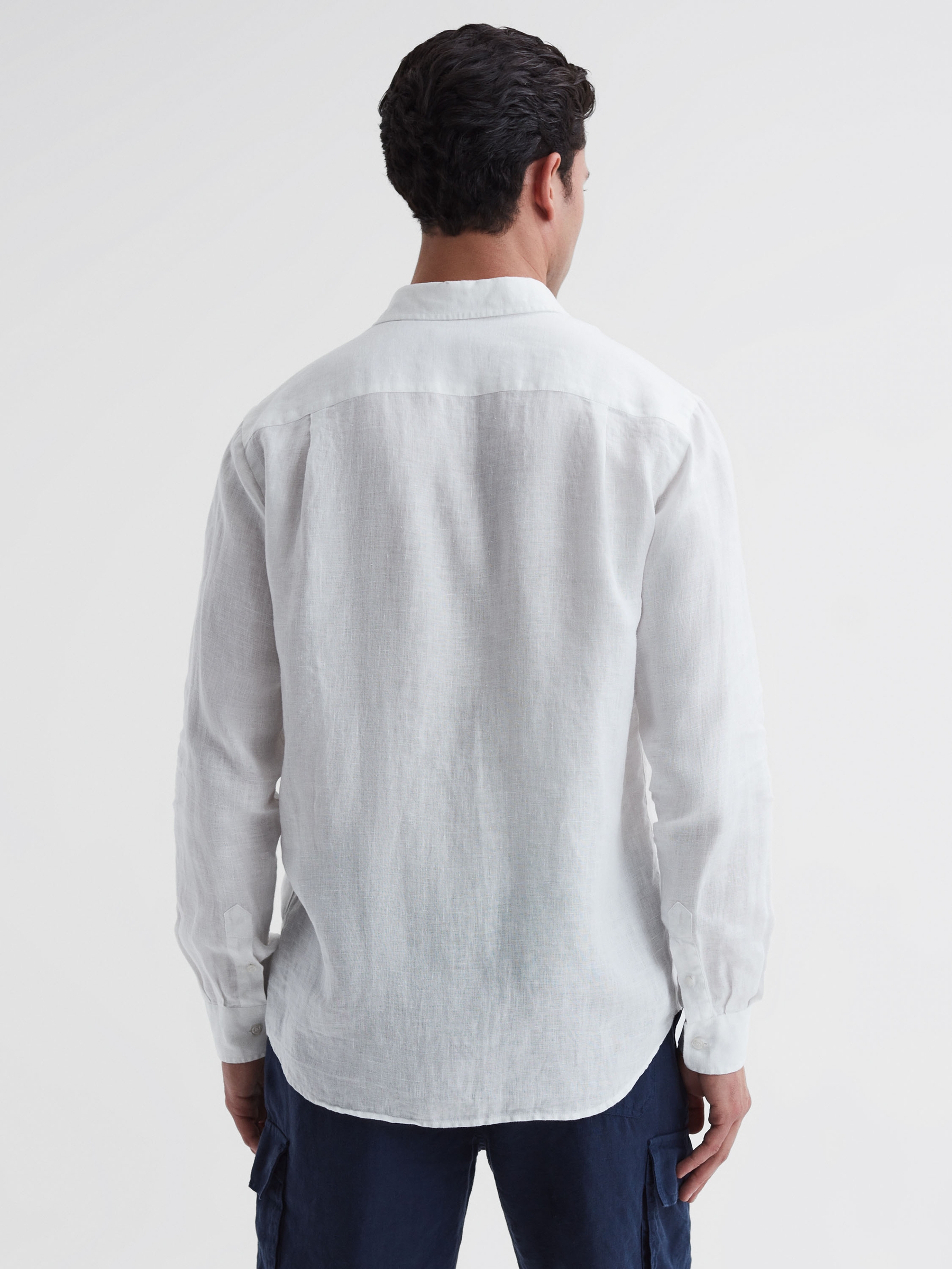 Vilebrequin Linen Shirt in White - Image 4 of 5