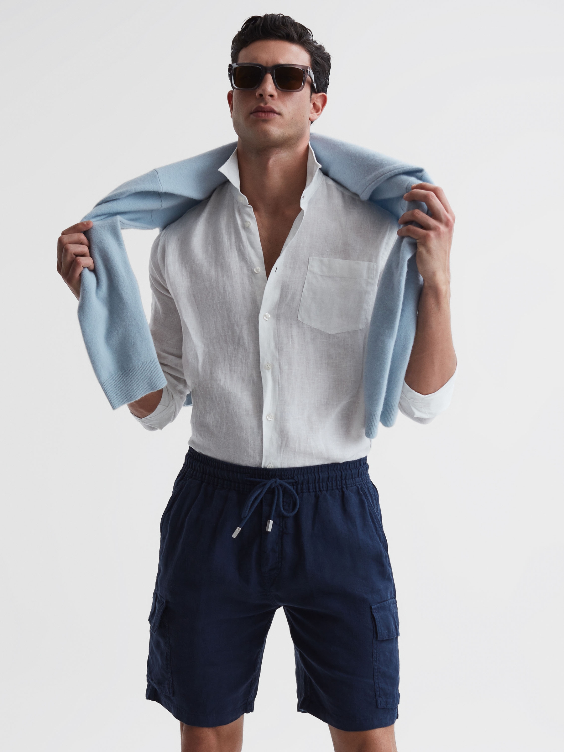 Vilebrequin Linen Shirt in White - Image 5 of 5
