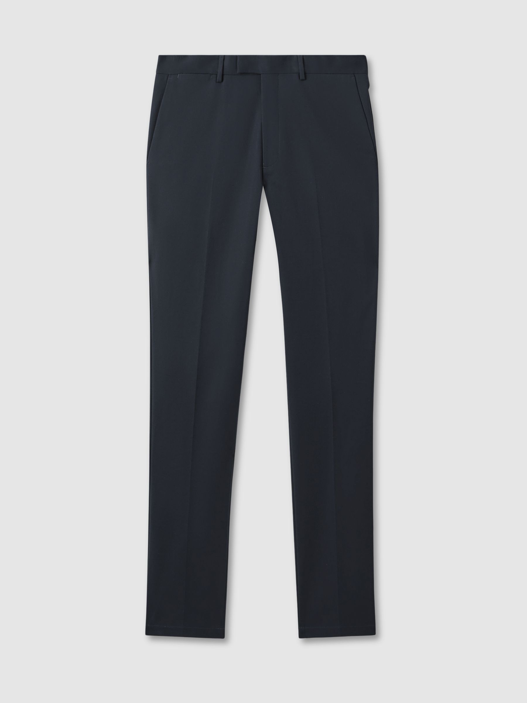 Slim Fit Cotton Blend Chinos in Steel Blue - Image 2 of 7