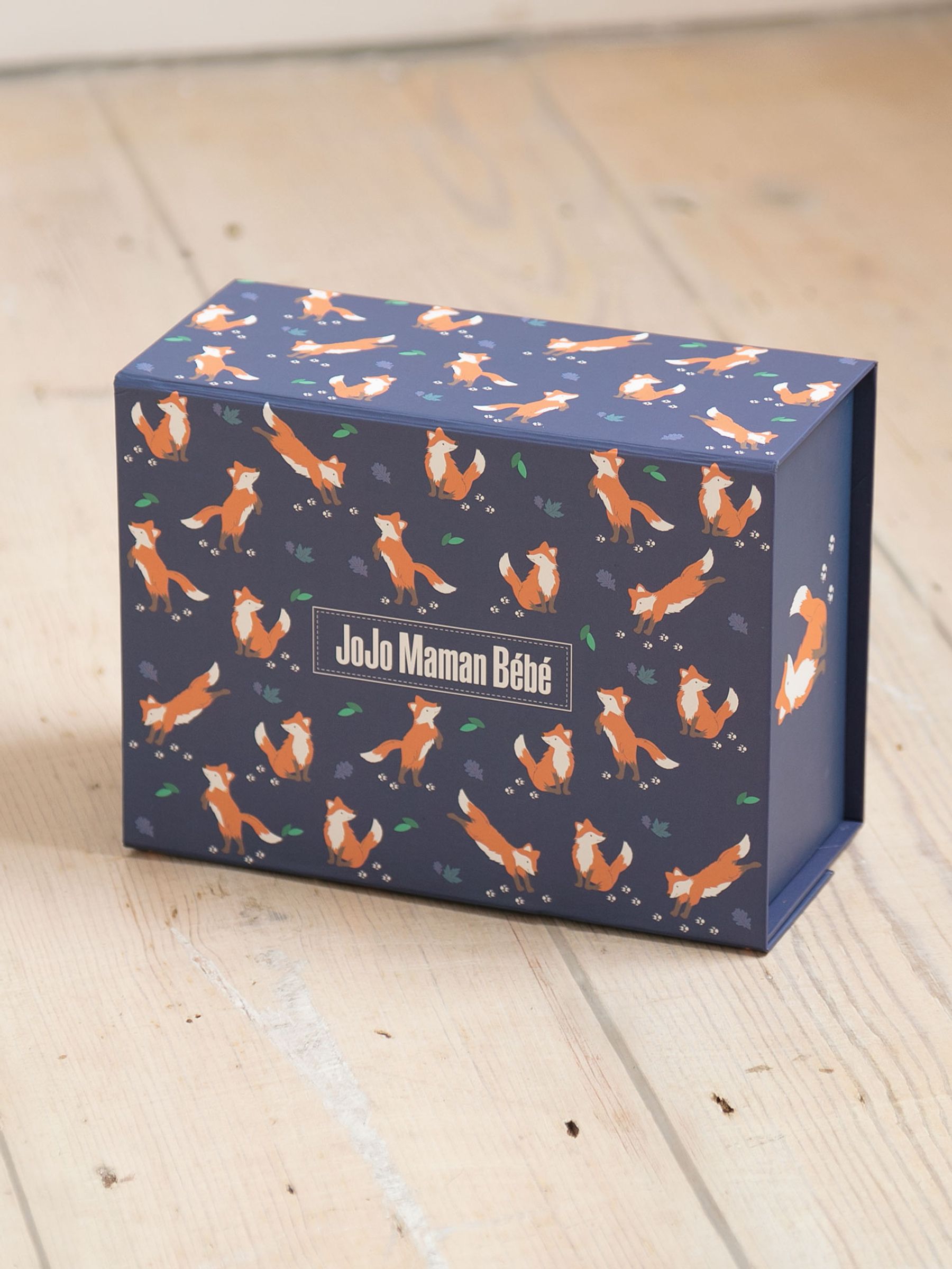 Small Fox Gift Box in Blue - Image 1 of 2