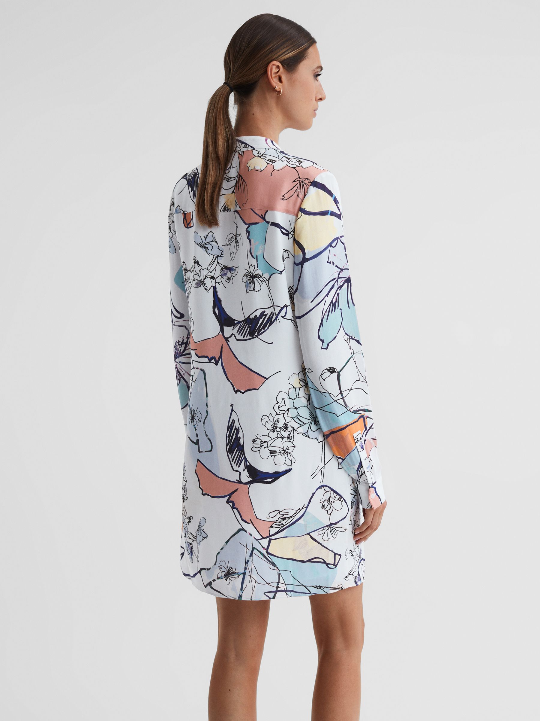 Printed Shift Dress in Multi - Image 5 of 5