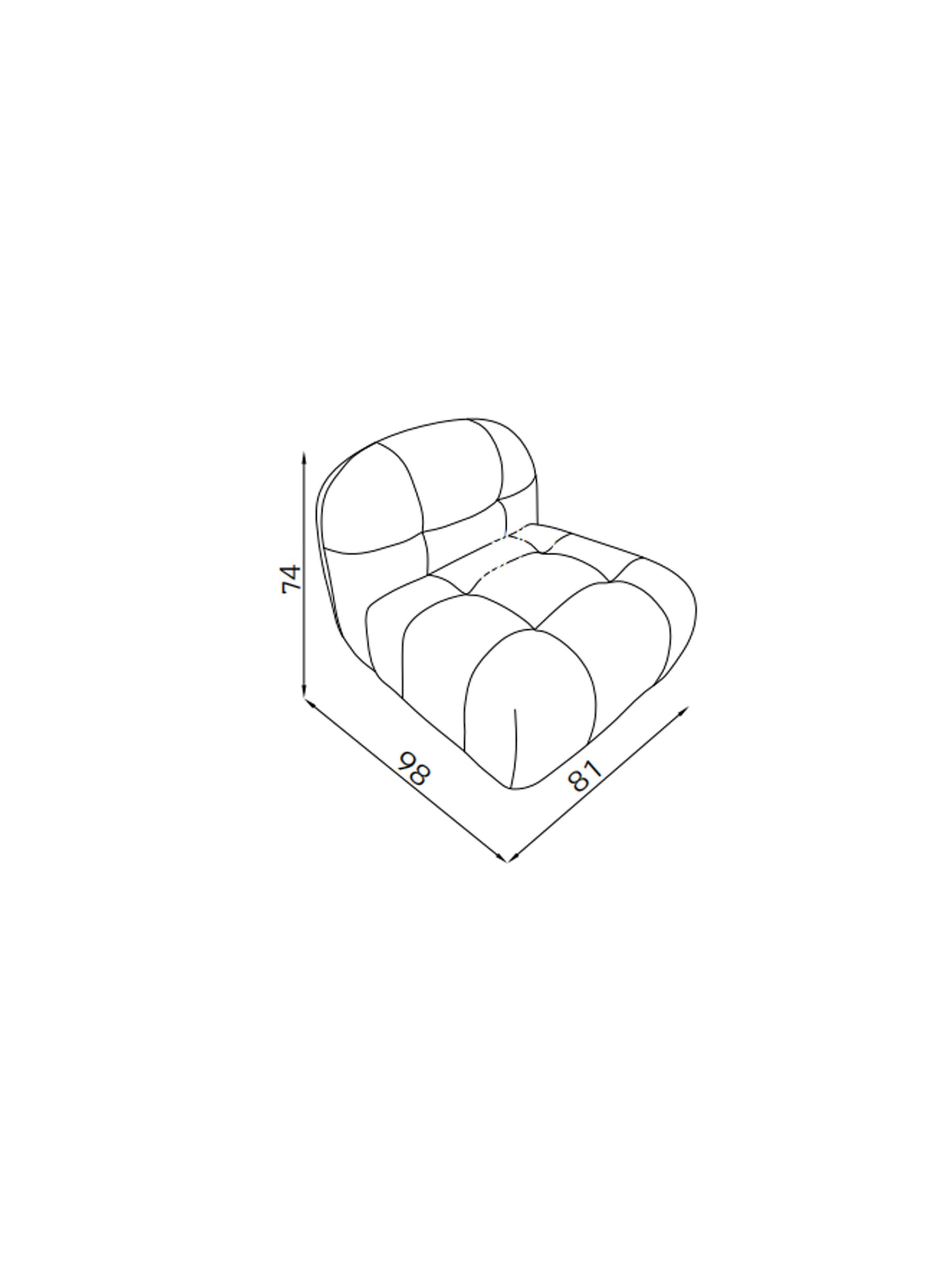Alban Modular Sofa in Grey Marl Pax Boucle - Image 6 of 6
