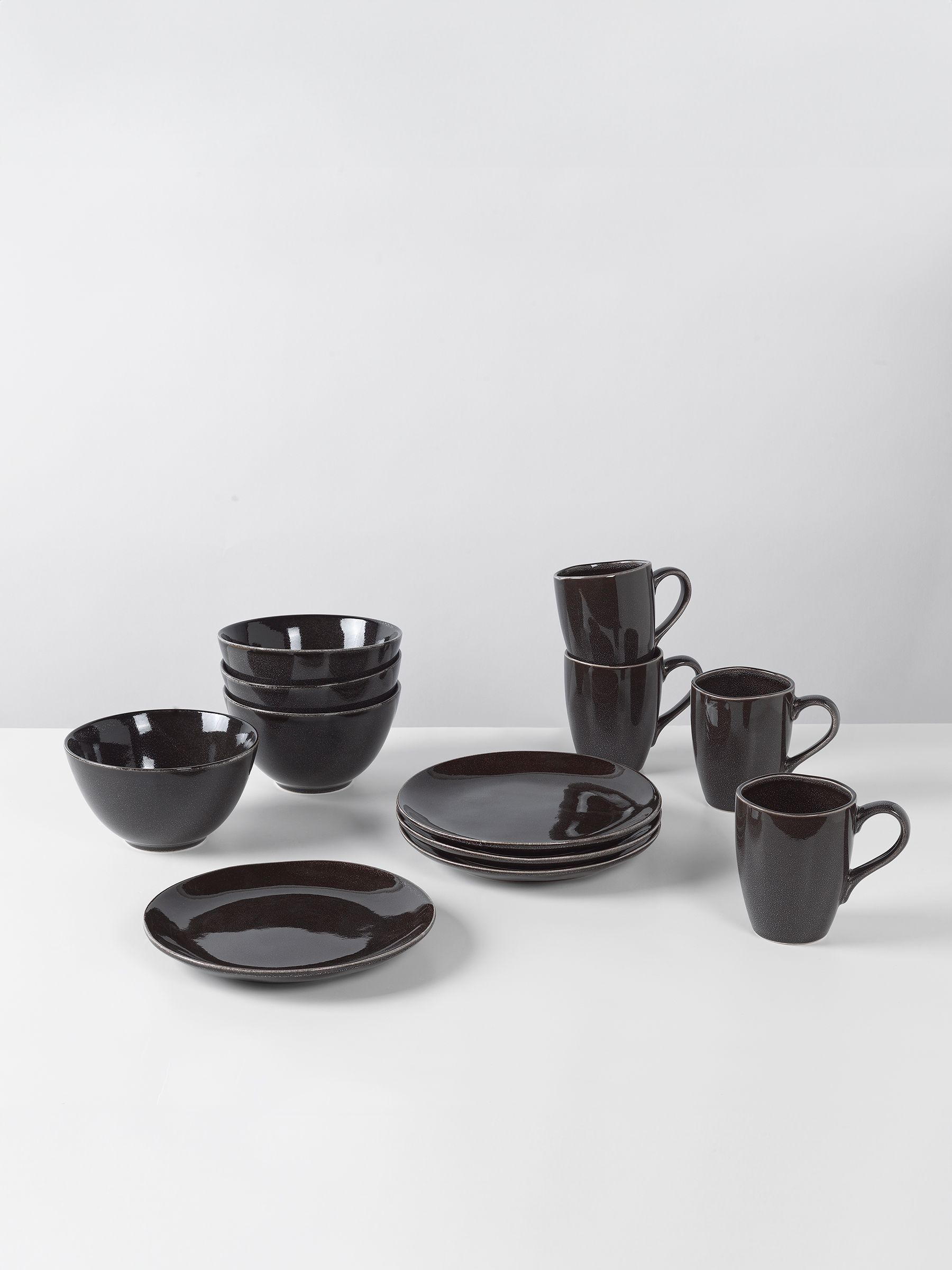 Broste Copenhagen 12 Piece Black Nordic Breakfast Set - Image 1 of 2
