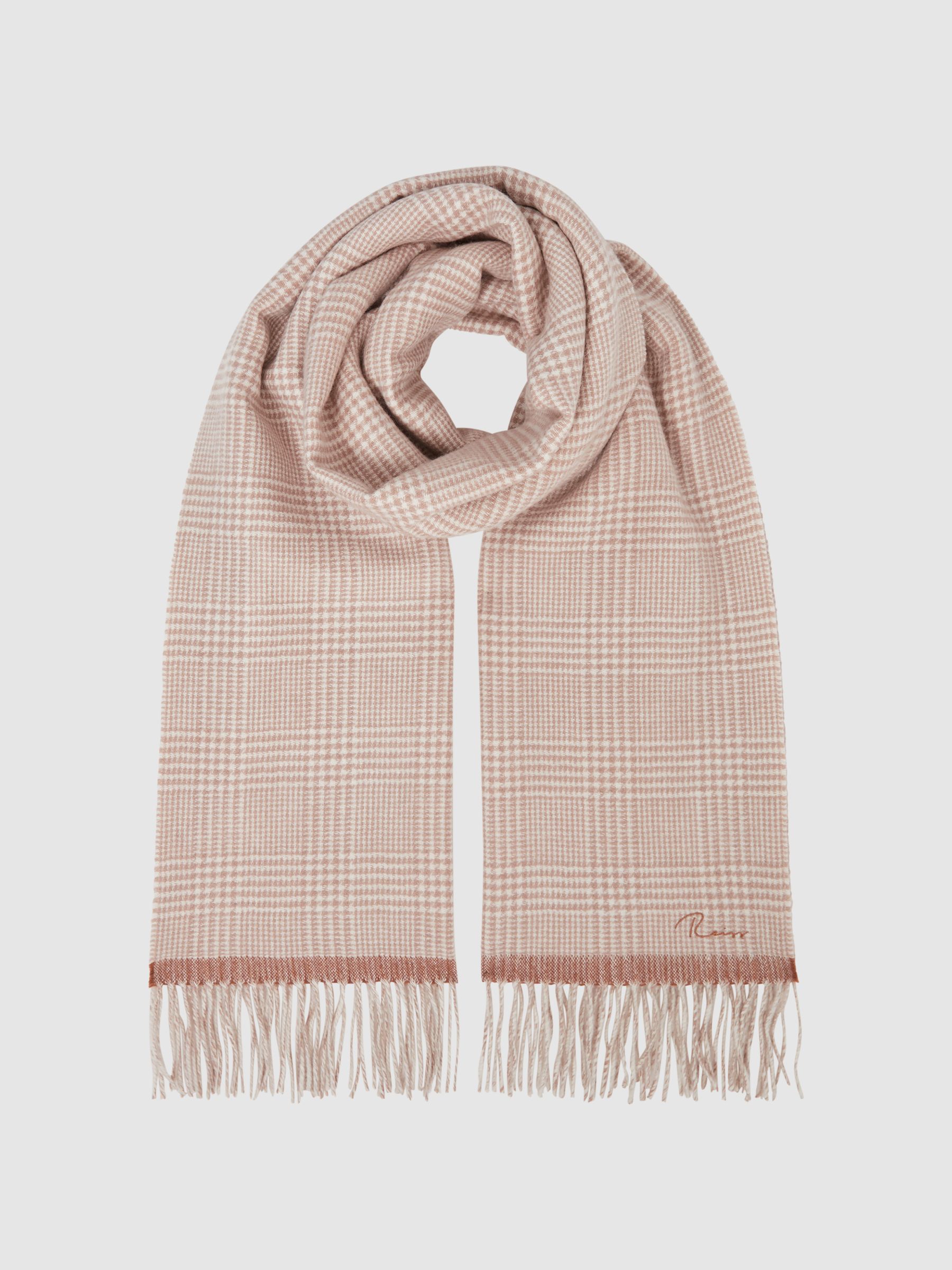 Wool Blend Double-Sided Embroidered Scarf in Biscuit - Image 3 of 5