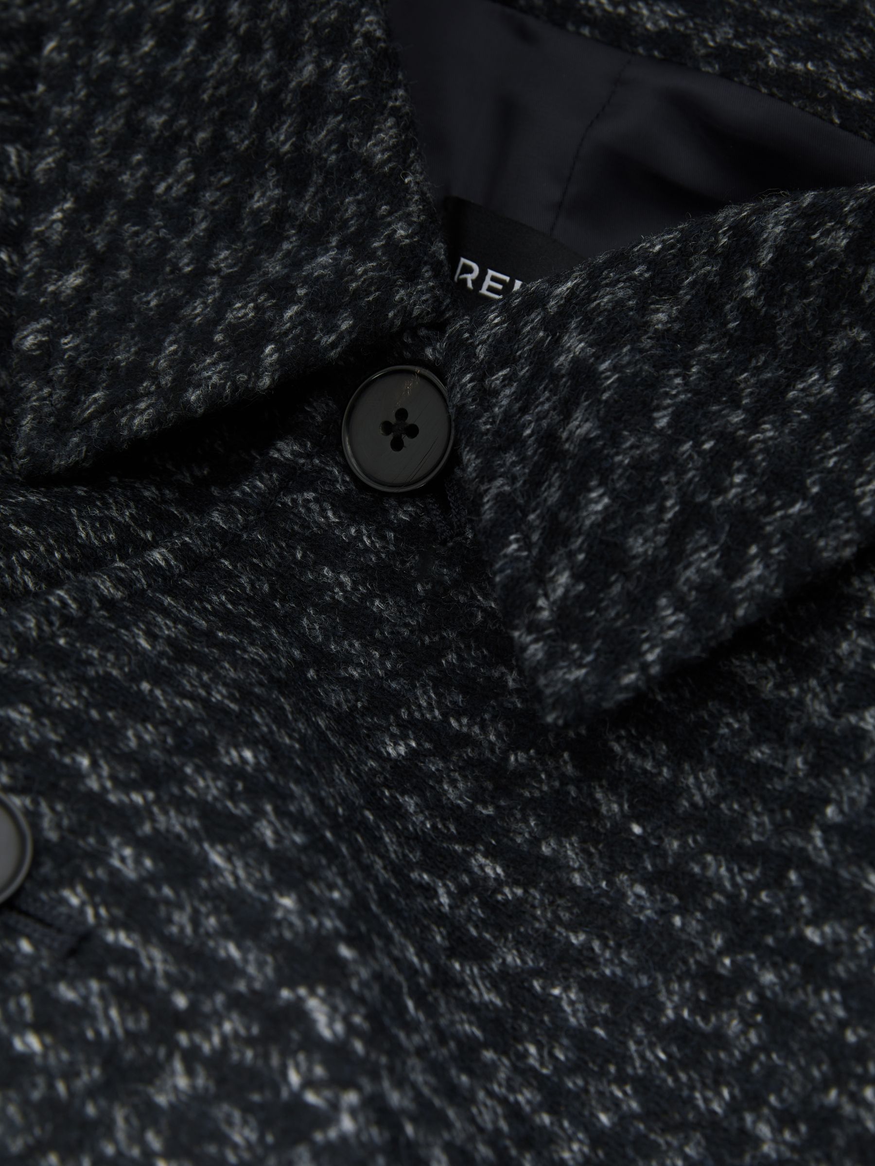 Packer Navy Melange Puppytooth Check Bomber Jacket - Image 6 of 6
