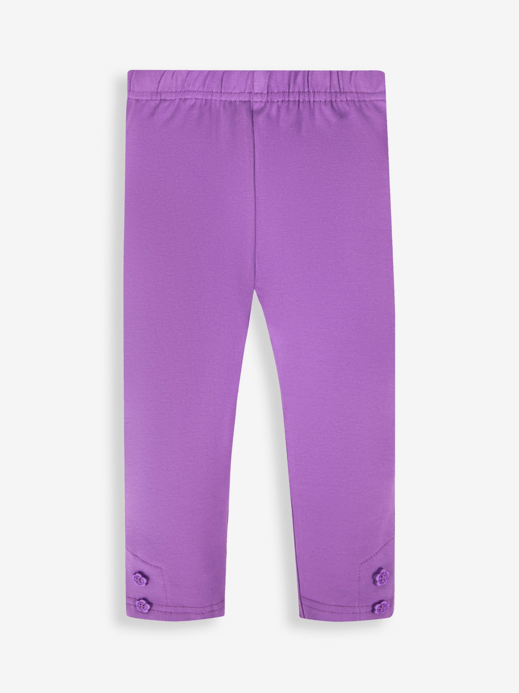 Lilac Purple Ditsy & Purple Girls' 2-Pack Leggings - Image 3 of 5