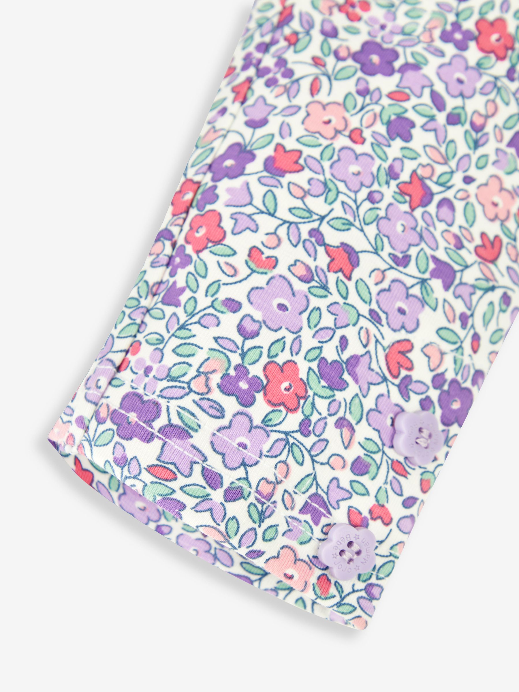 Lilac Purple Ditsy & Purple Girls' 2-Pack Leggings - Image 4 of 5