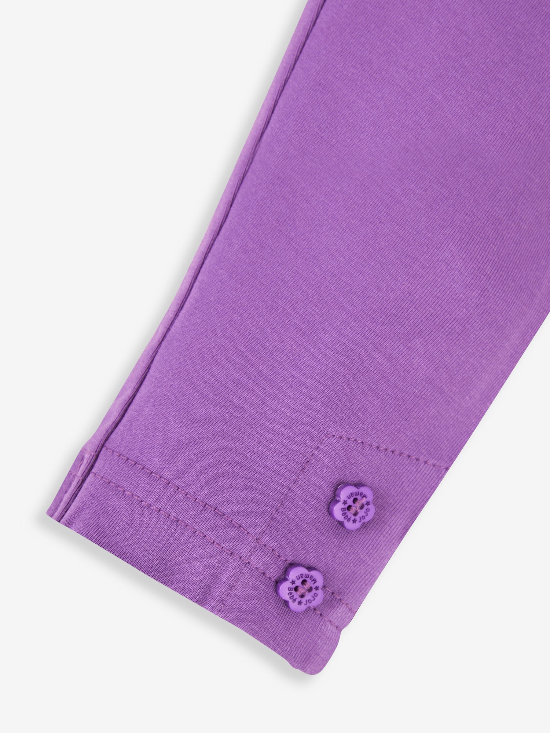 Lilac Purple Ditsy & Purple Girls' 2-Pack Leggings - Image 5 of 5