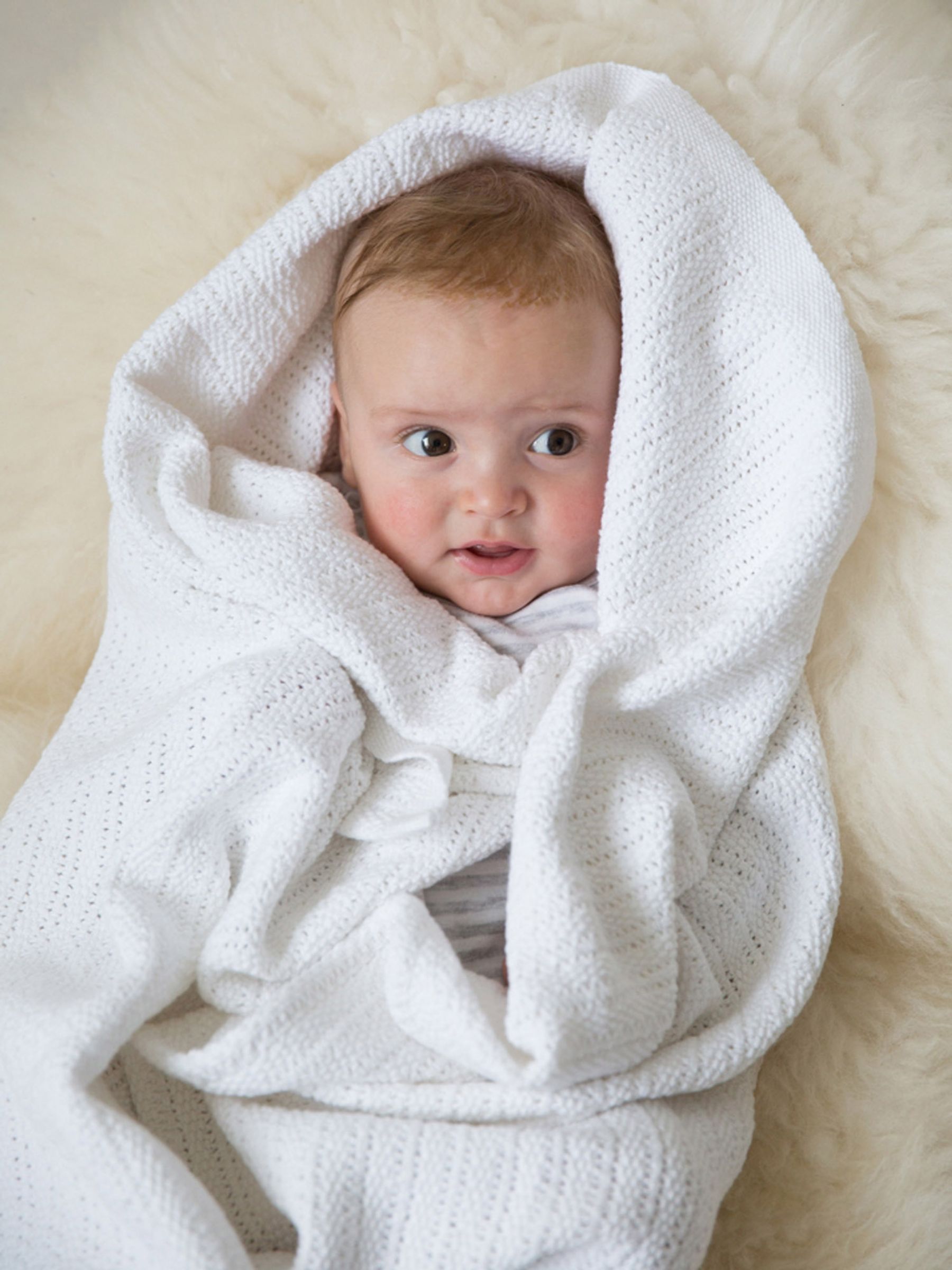 White Hippychick Cellular Blanket - Image 2 of 4
