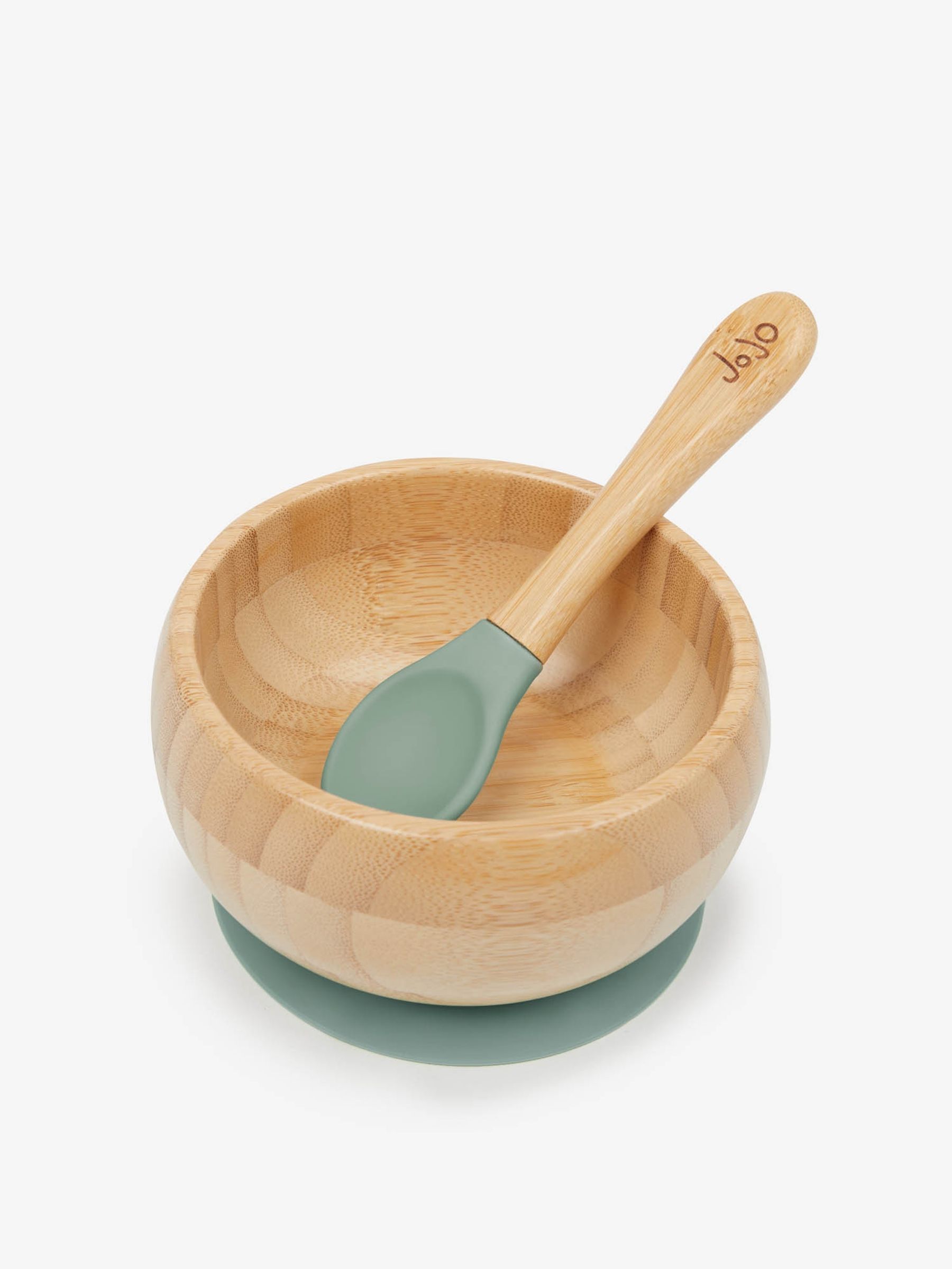 Bamboo Suction Bowl & Spoon Set - Image 1 of 4