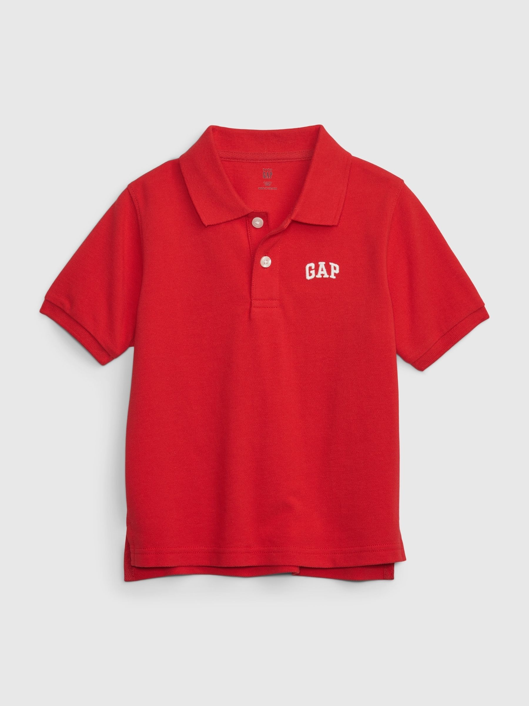 Red Logo Pique Short Sleeve Polo Shirt (Newborn-5yrs) - Image 1 of 3