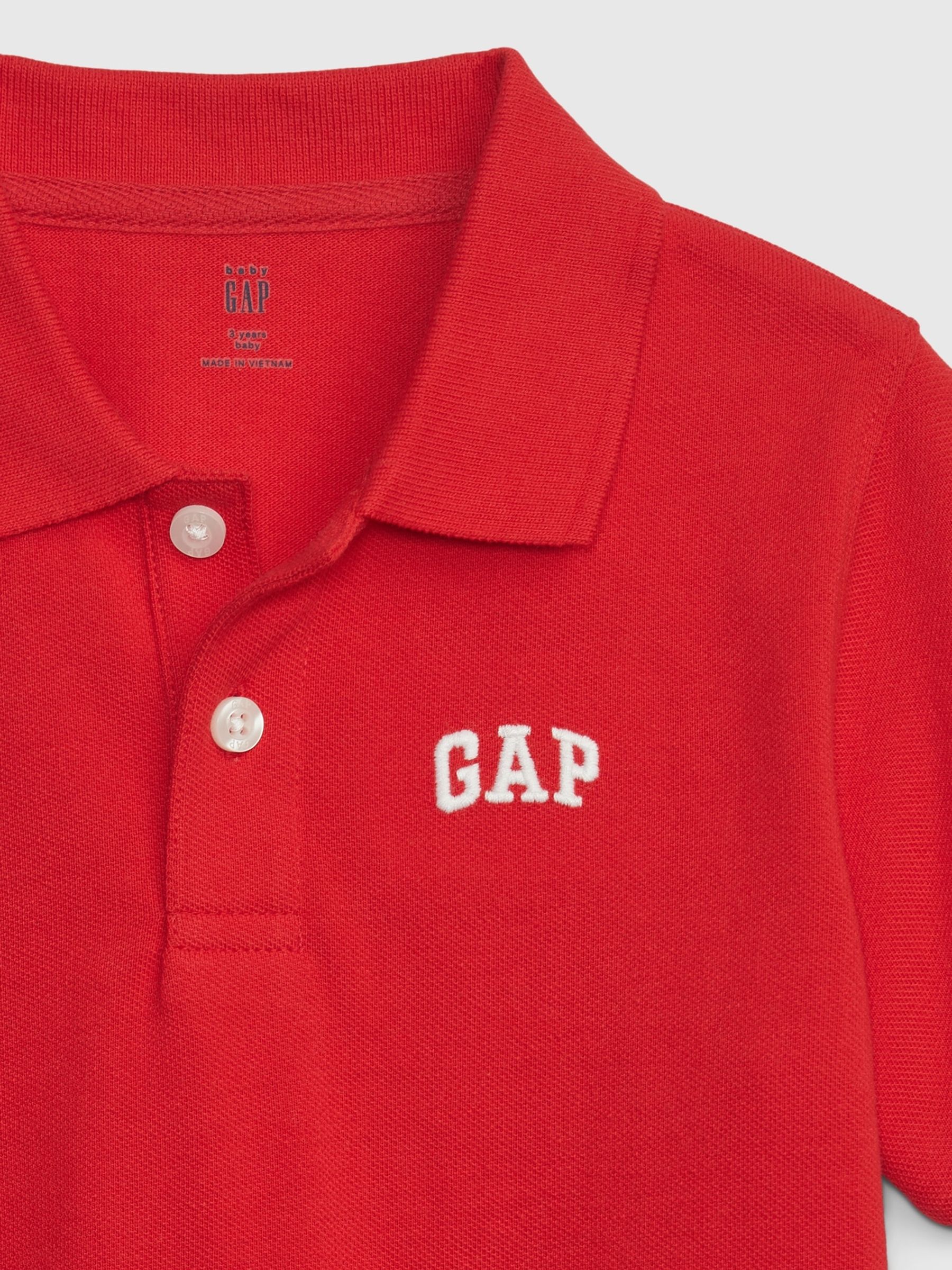 Red Logo Pique Short Sleeve Polo Shirt (Newborn-5yrs) - Image 3 of 3