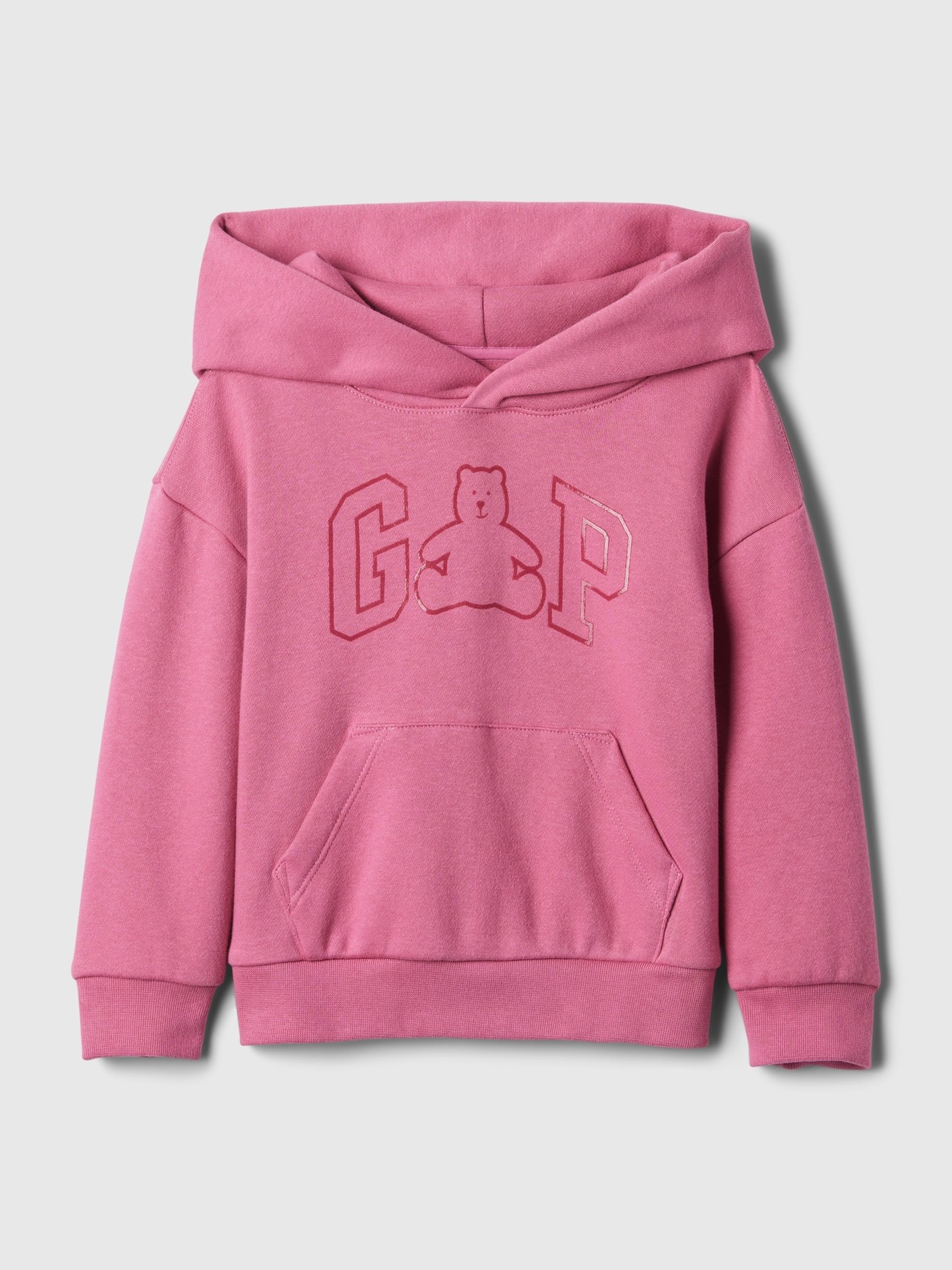Pink Brannan Bear Logo Hoodie (6mths-5yrs) - Image 1 of 2