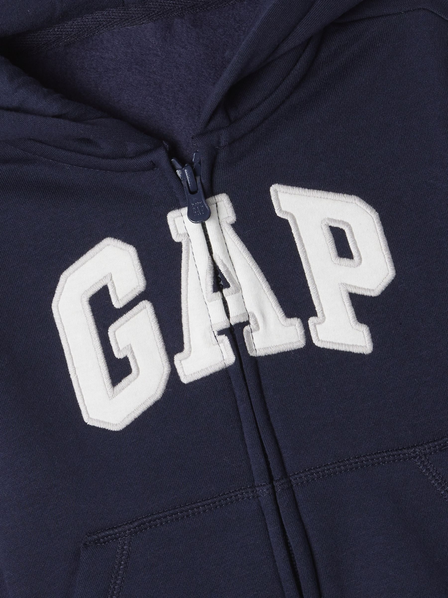 Navy Blue Logo Zip Up Hoodie (Newborn-5yrs) - Image 3 of 3